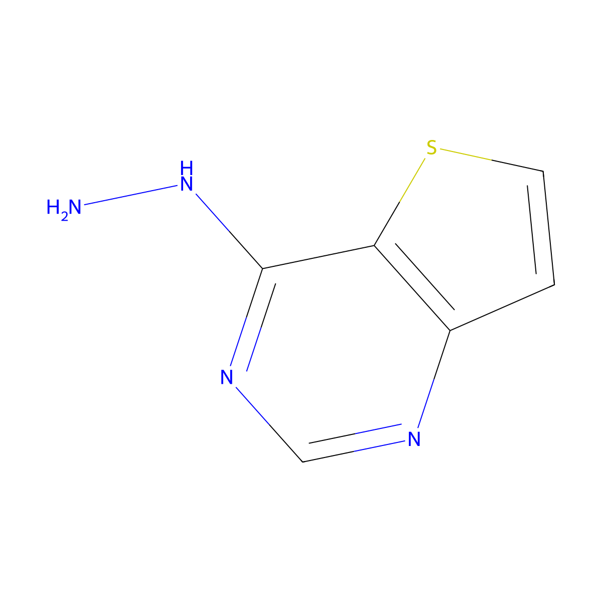 4-Hydrazinothieno[3,2-d]pyrimidine molecular structure, CAS 16229-26-8