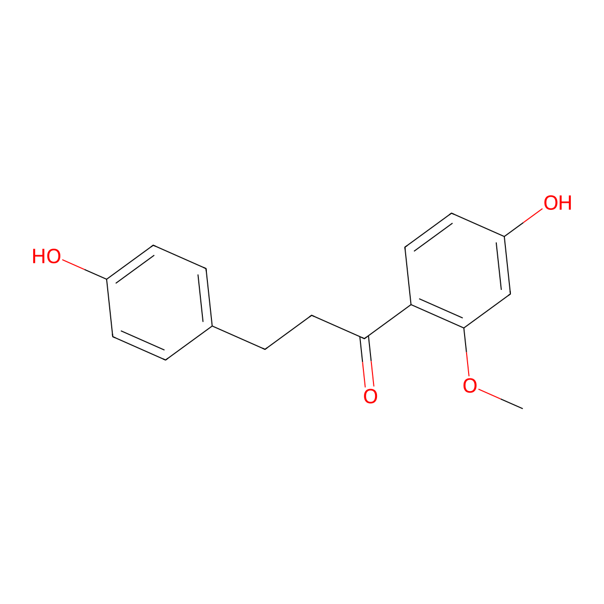 1-(4-Hydroxy-2-methoxyphenyl)-3-(4-hydroxyphenyl)propan-1-one molecular structure, CAS 162290-03-1