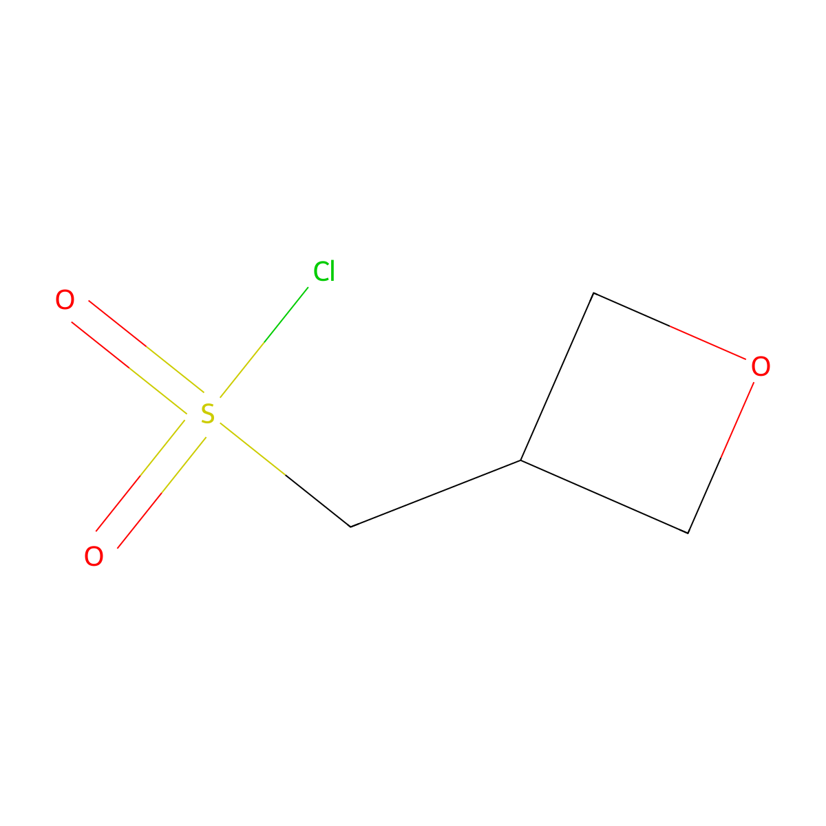 (Oxetan-3-yl)methanesulfonyl chloride molecular structure, CAS 1622903-24-5