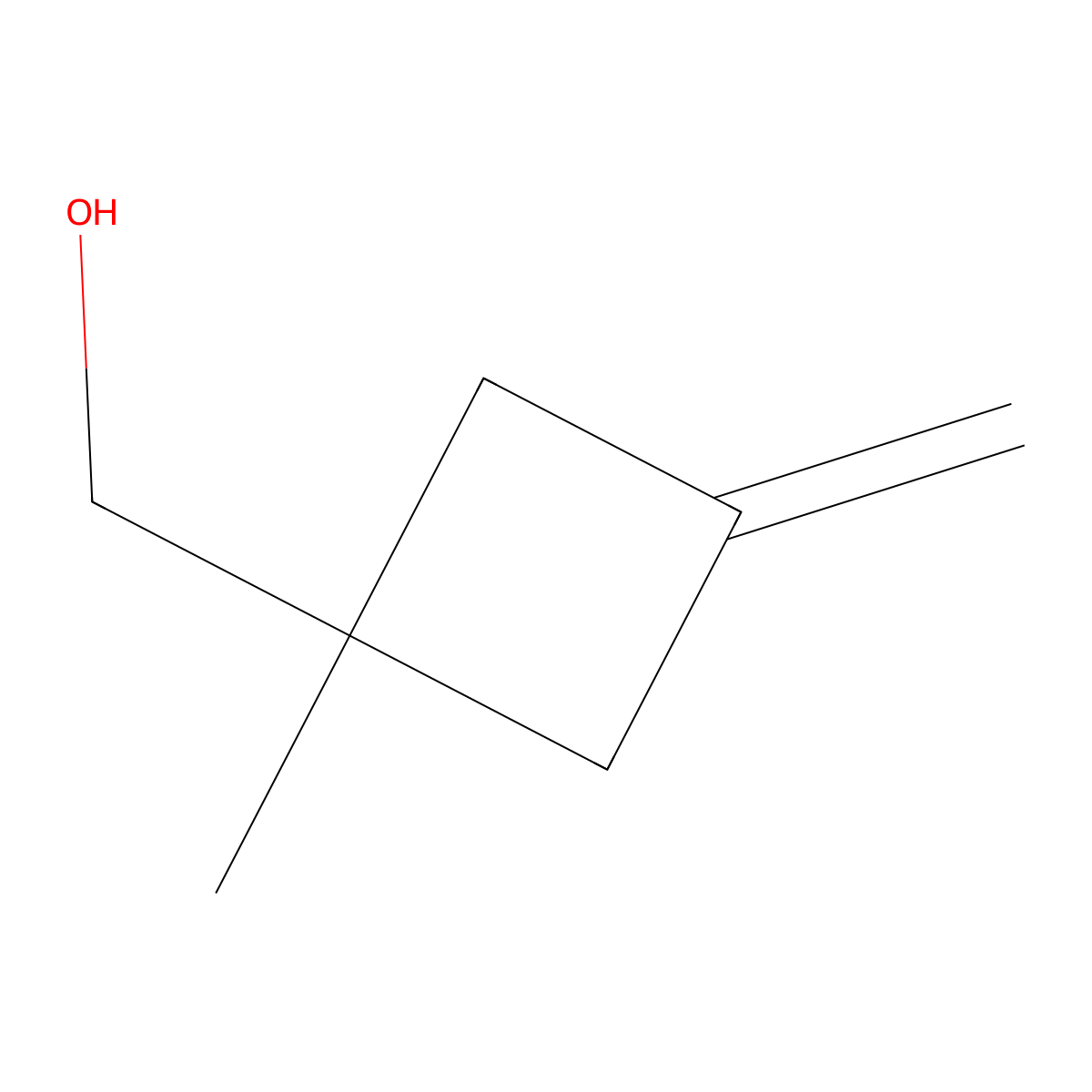 (1-Methyl-3-methylidenecyclobutyl)methanol molecular structure, CAS 1622903-25-6