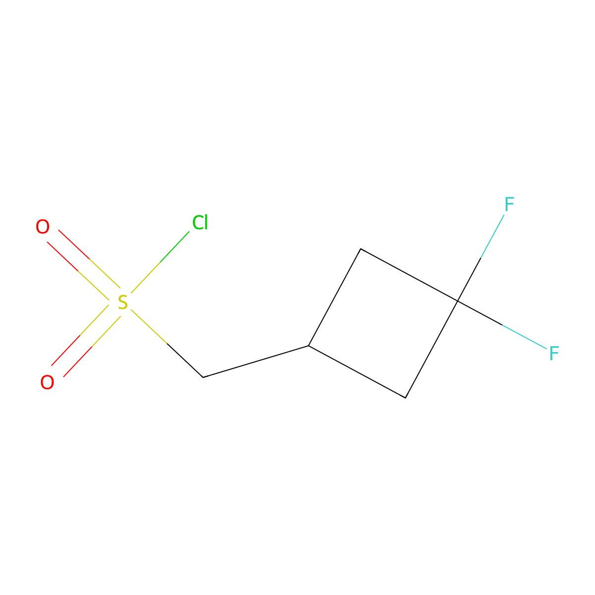 (3,3-Difluorocyclobutyl)methanesulfonyl chloride molecular structure, CAS 1622903-44-9