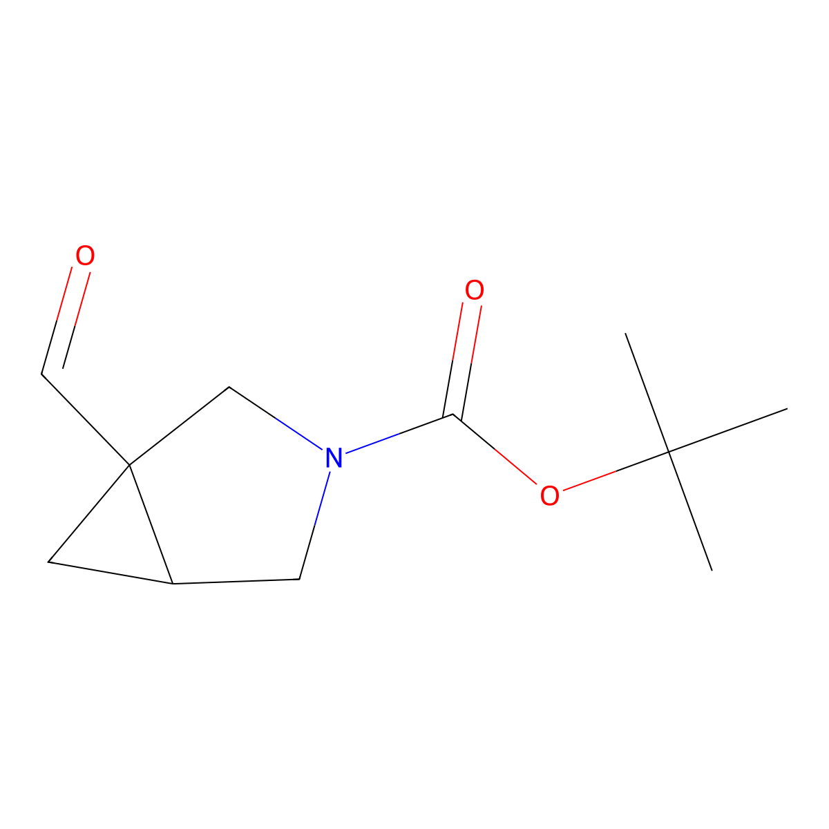 tert-Butyl 1-formyl-3-azabicyclo(3.1.0)hexane-3-carboxylate molecular structure, CAS 1622903-52-9
