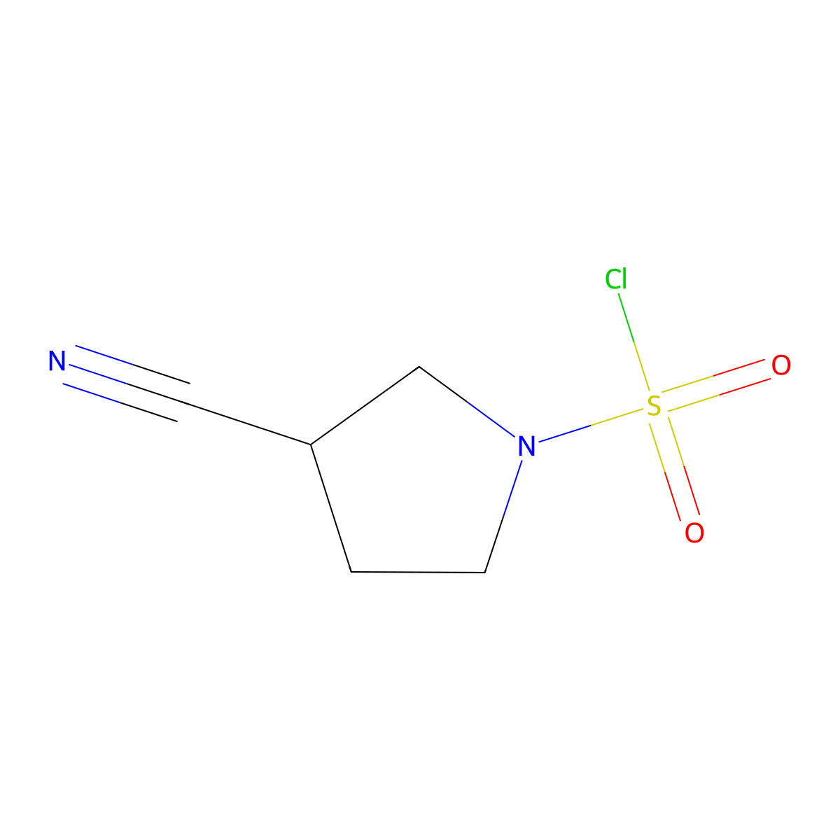 3-Cyanopyrrolidine-1-sulfonyl chloride molecular structure, CAS 1622903-53-0