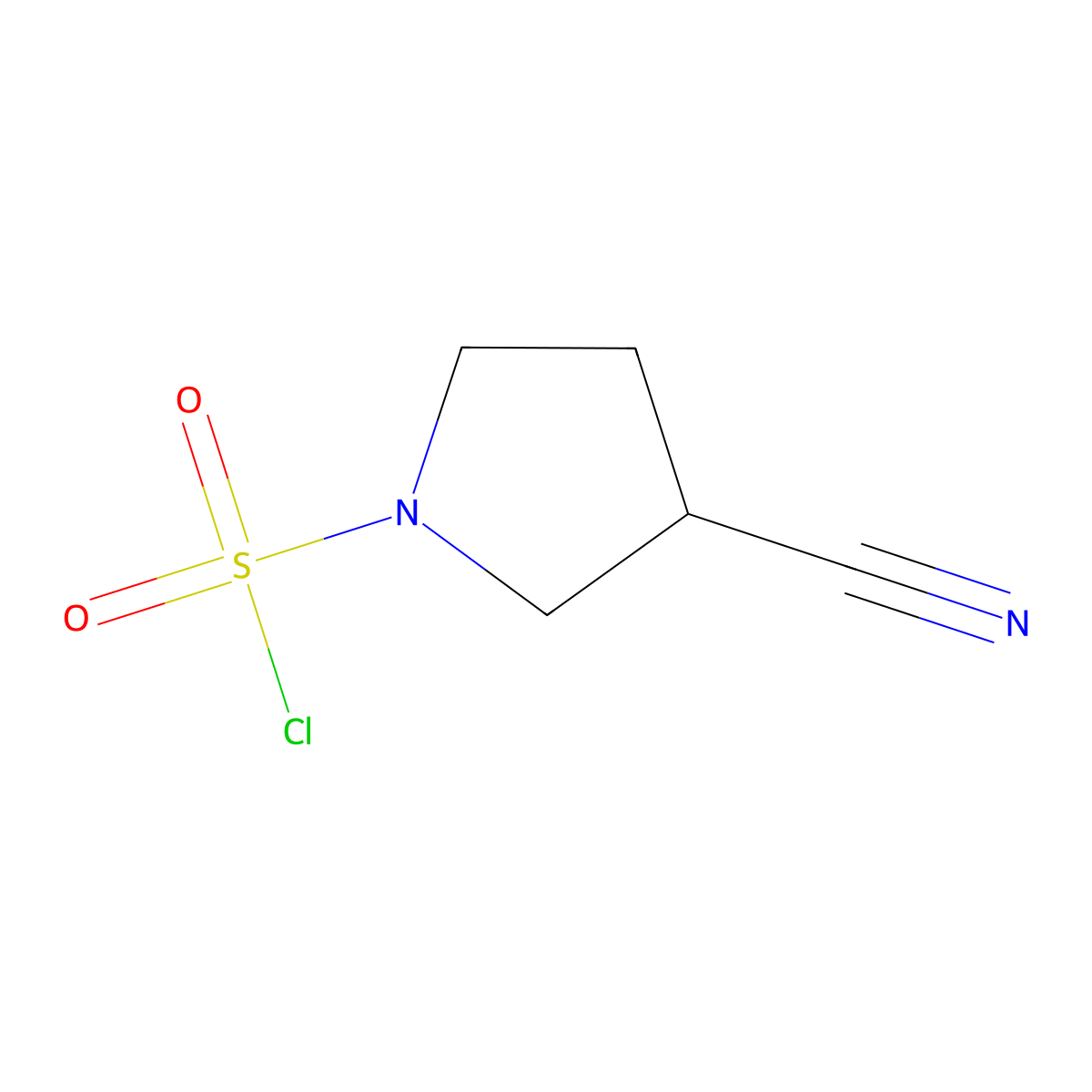 3-Cyanopyrrolidine-1-sulfonyl chloride molecular structure, CAS 1622903-53-0