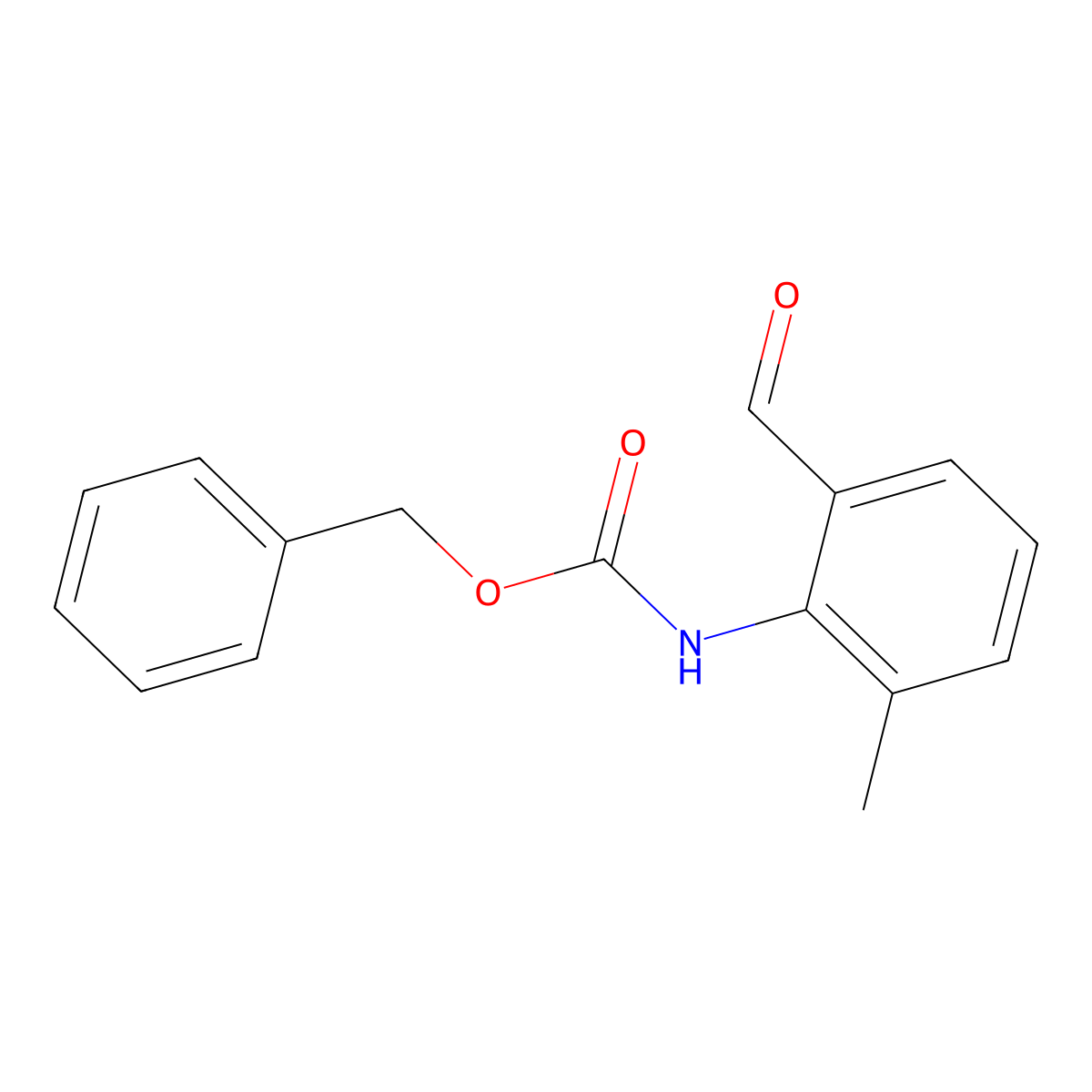benzyl N-(2-formyl-6-methylphenyl)carbamate molecular structure, CAS 1622924-59-7