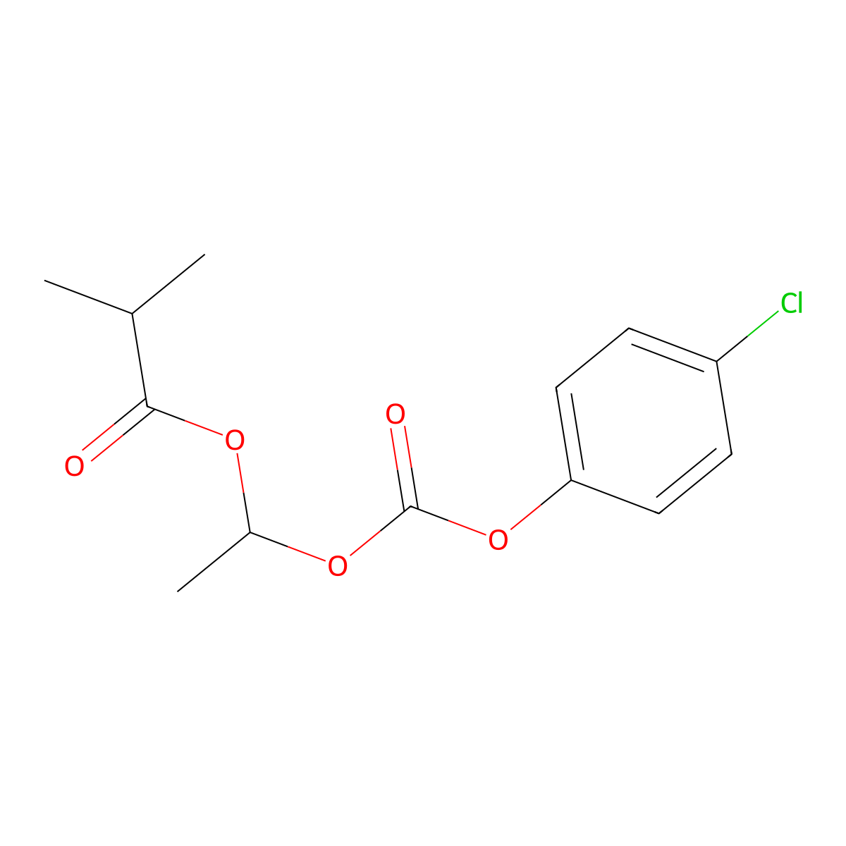 1-(((4-Chlorophenoxy)carbonyl)oxy)ethyl isobutyrate molecular structure, CAS 1622940-14-0