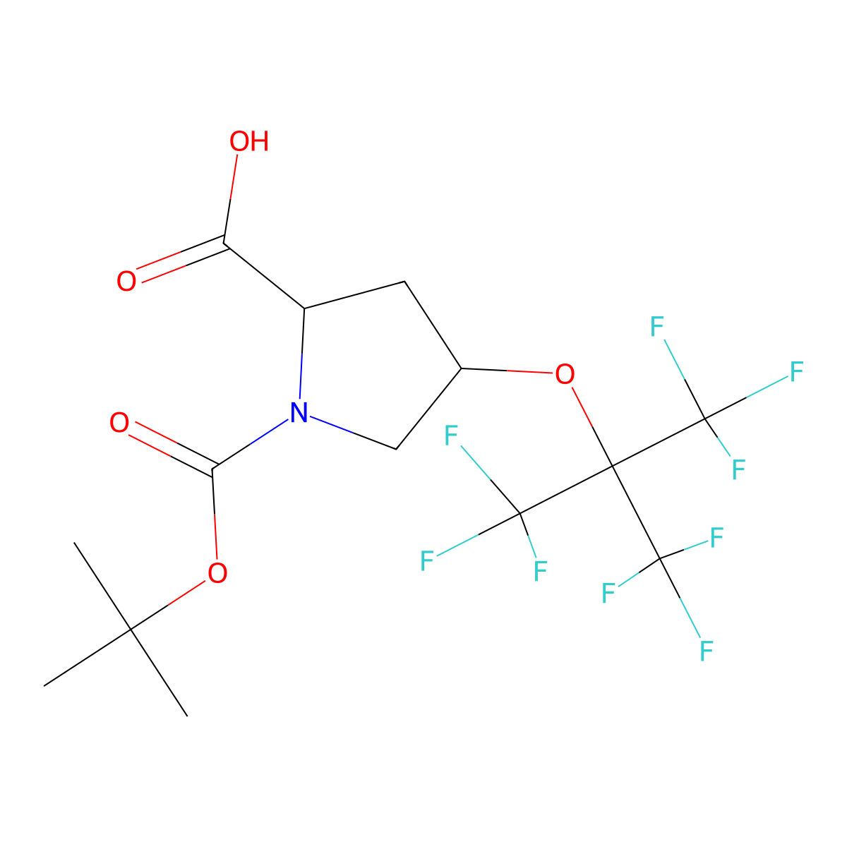 N-alpha-(9-Fluorenylmethyloxycarbonyl)-O-t-butyl-trans-L-hydroxyproline molecular structure, CAS 1622989-55-2