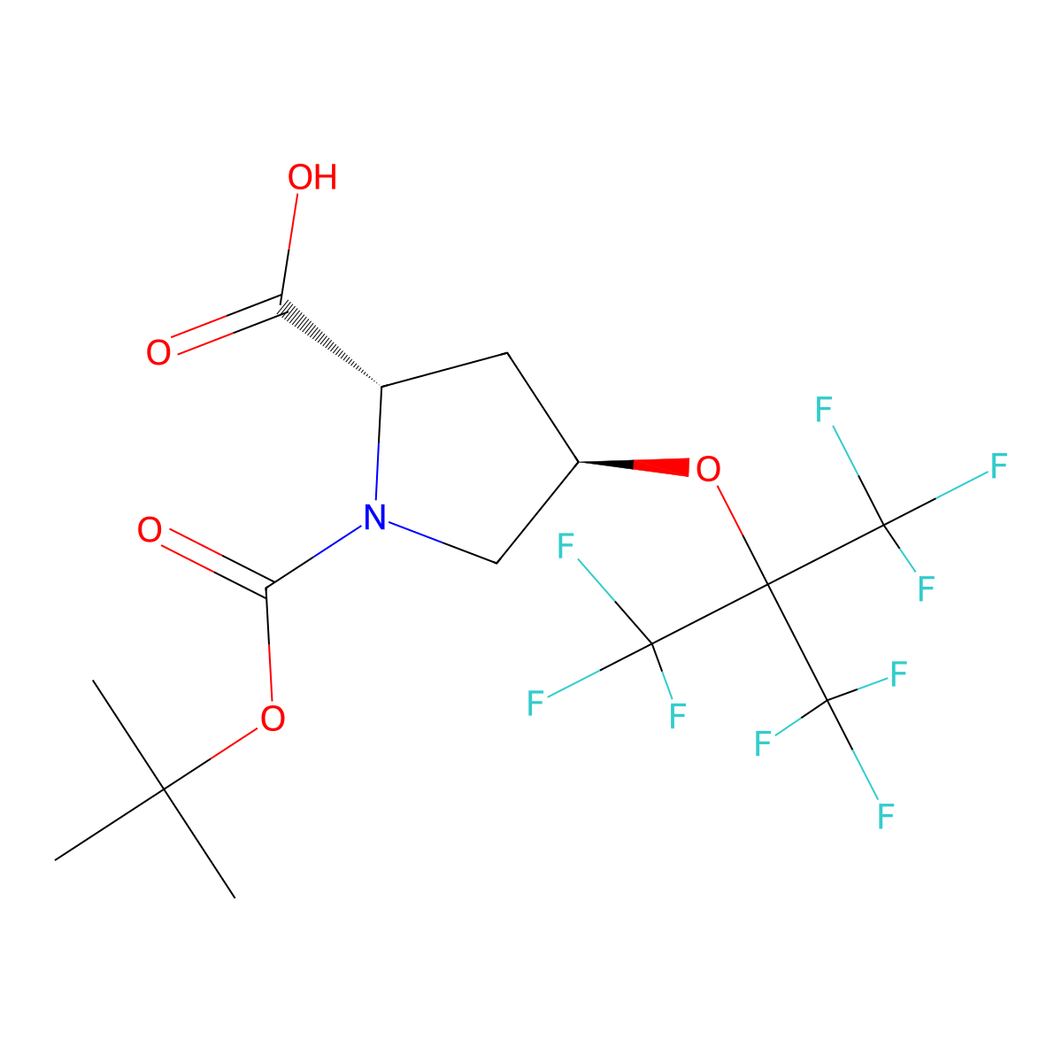 N-alpha-(9-Fluorenylmethyloxycarbonyl)-O-t-butyl-trans-L-hydroxyproline molecular structure, CAS 1622989-55-2