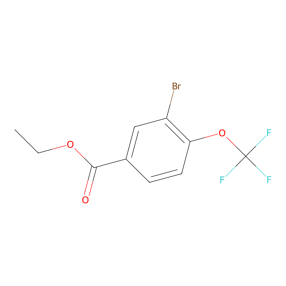 Ethyl 3-bromo-4-(trifluoromethoxy)benzoate molecular structure, CAS 1622990-11-7
