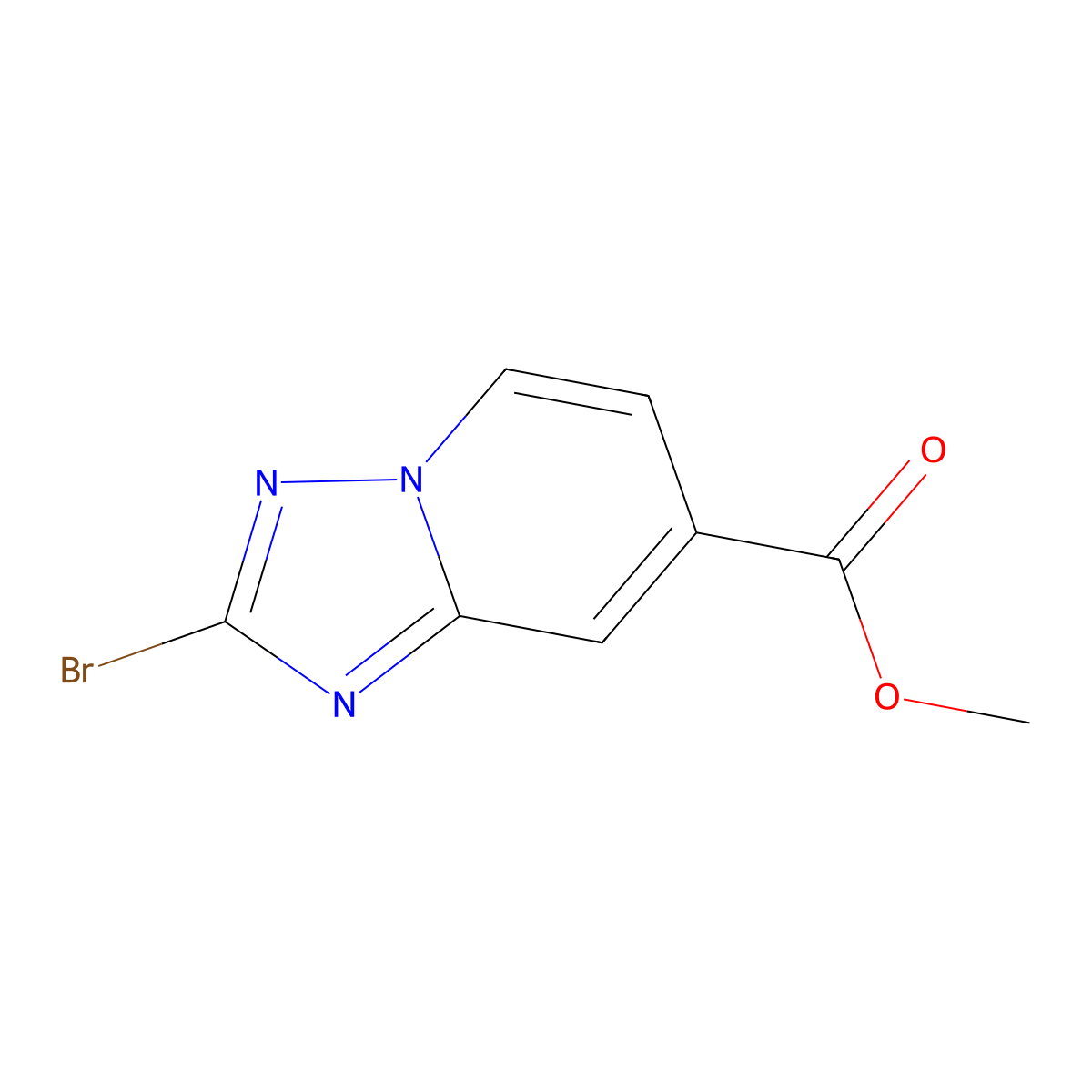 Methyl 2-bromo-[1,2,4]triazolo[1,5-a]pyridine-7-carboxylate molecular structure, CAS 1622993-11-6