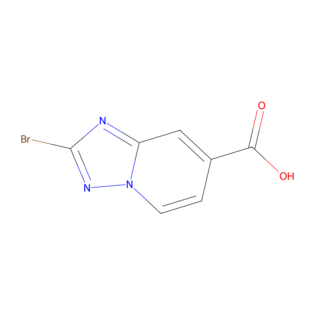 2-Bromo-[1,2,4]triazolo[1,5-a]pyridine-7-carboxylic acid molecular structure, CAS 1622993-12-7