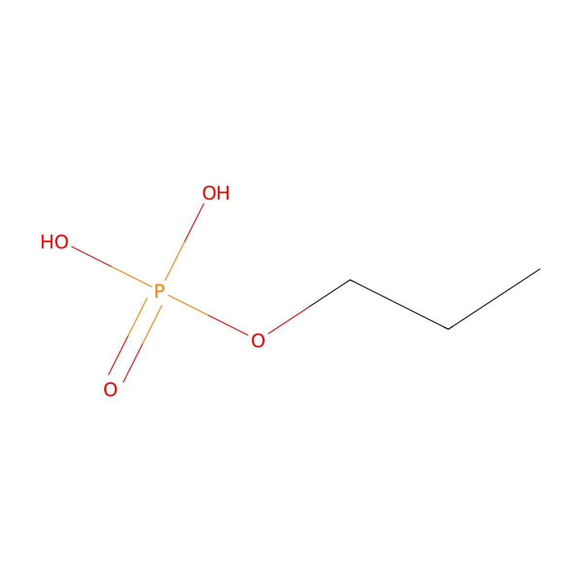 Phosphoric acid, monopropyl ester molecular structure, CAS 1623-06-9