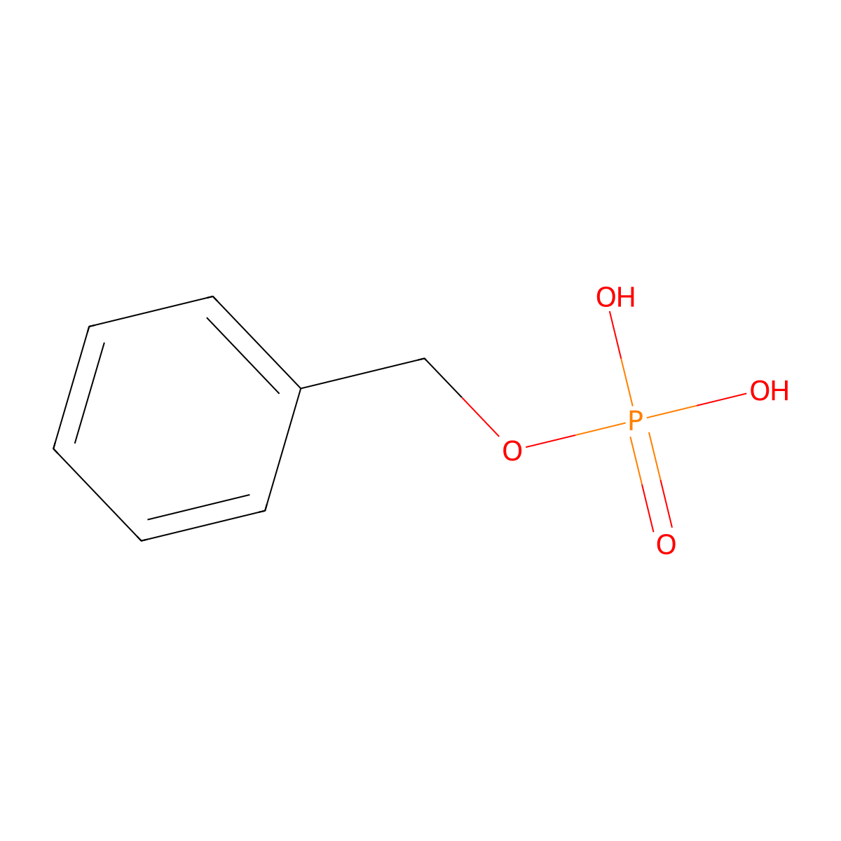 Benzyl phosphate molecular structure, CAS 1623-07-0