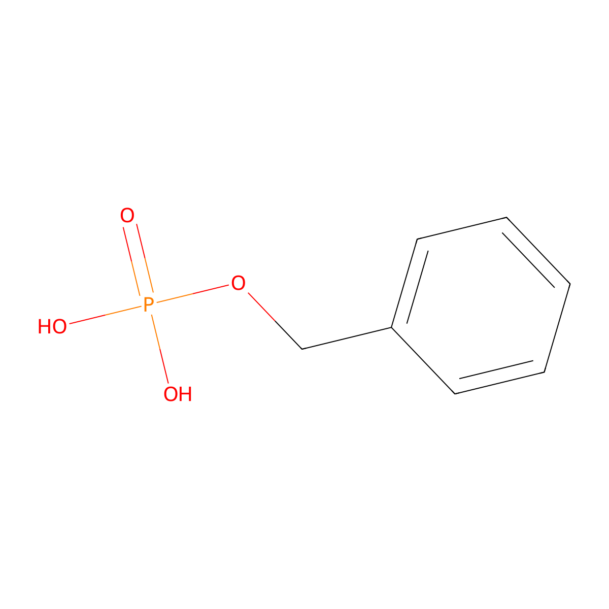 Benzyl phosphate molecular structure, CAS 1623-07-0