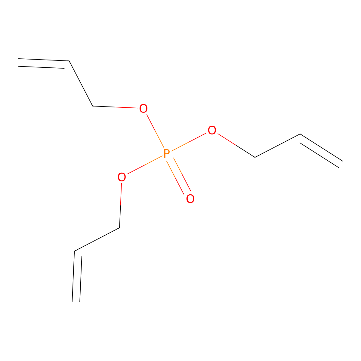 Triallyl phosphate molecular structure, CAS 1623-19-4