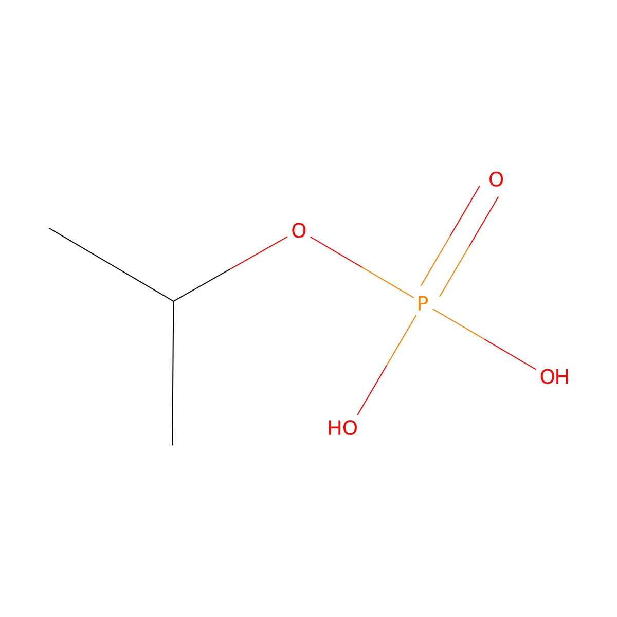 Monoisopropyl phosphate molecular structure, CAS 1623-24-1