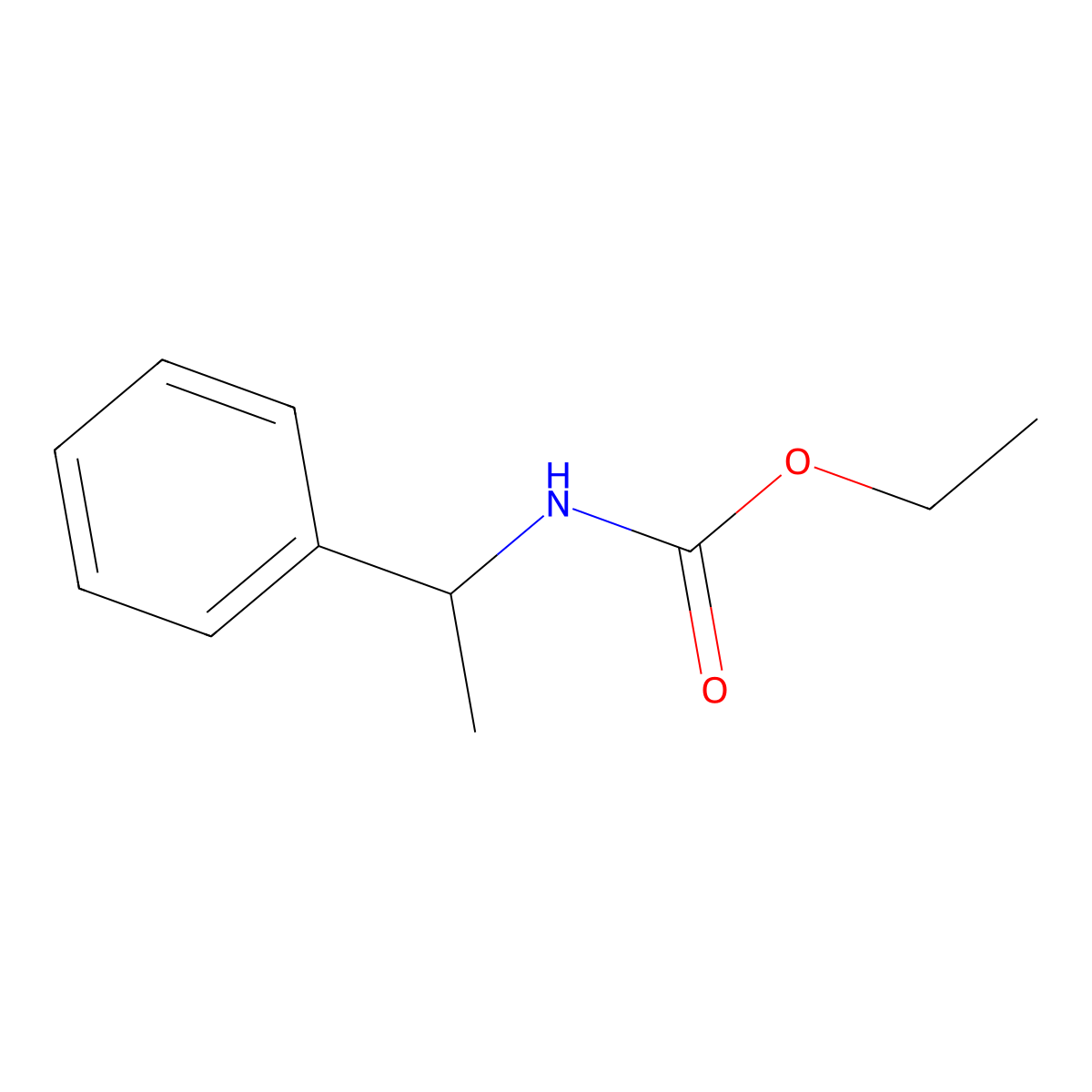 Ethyl (1-phenylethyl)carbamate molecular structure, CAS 1623-51-4