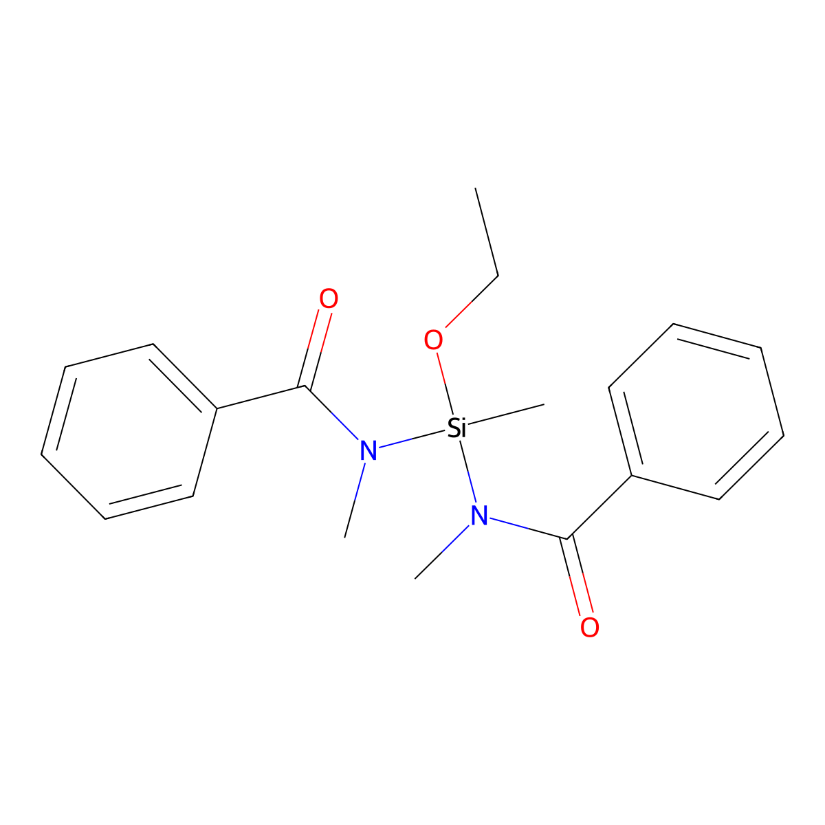 Benzamide, N,N'-(ethoxymethylsilylene)bis[N-methyl- molecular structure, CAS 16230-35-6
