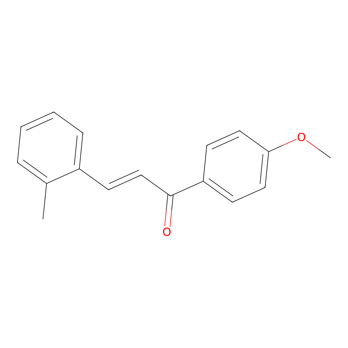 (2E)-1-(4-Methoxyphenyl)-3-(2-methylphenyl)prop-2-en-1-one molecular structure, CAS 1623003-43-9