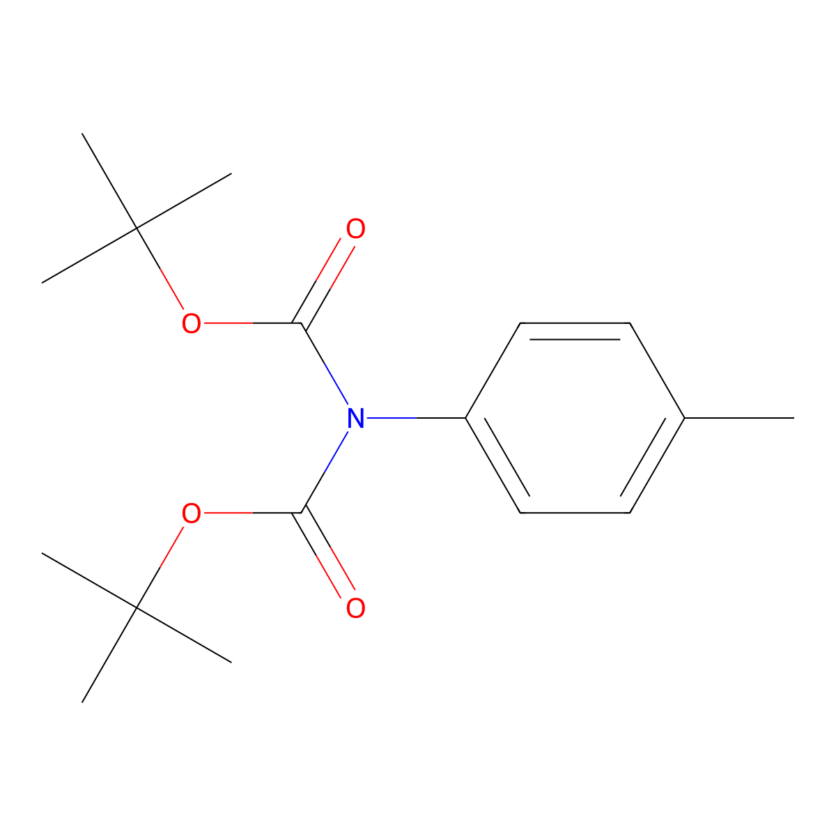 N,N-DiBoc-4-methylaniline molecular structure, CAS 1623005-34-4