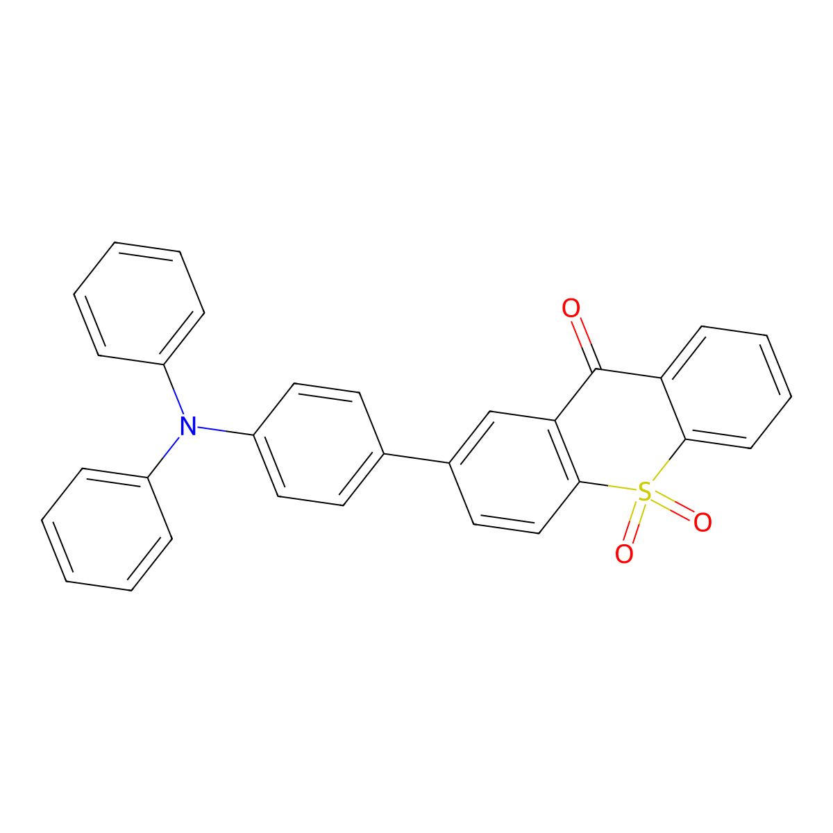 9-H-Thioxanthen-9-one-10,10-dioxide-triphenylamine molecular structure, CAS 1623010-63-8