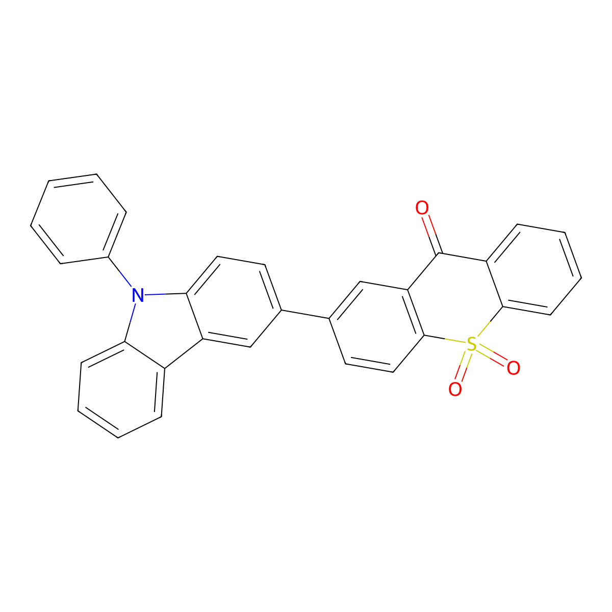 2-phenyl-4'-carbazole-9H-thioxanthen-9-one-10,10-dioxide molecular structure, CAS 1623010-64-9
