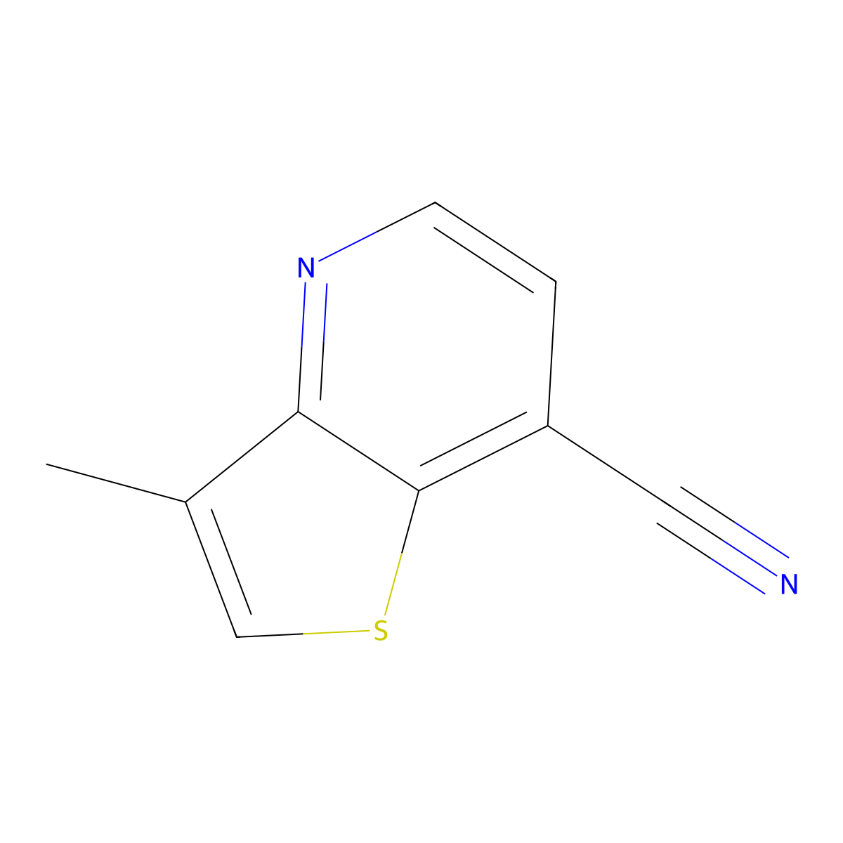 3-Methylthieno[3,2-b]pyridine-7-carbonitrile molecular structure, CAS 1623011-38-0