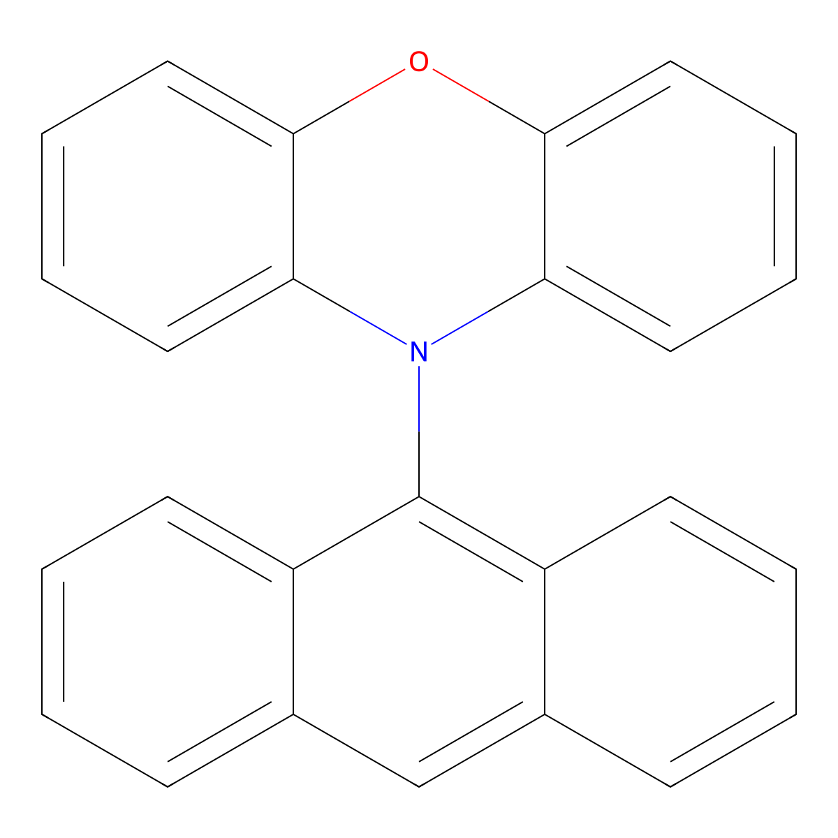 10-(Anthracen-9-yl)-10H-phenoxazine molecular structure, CAS 1623056-08-5
