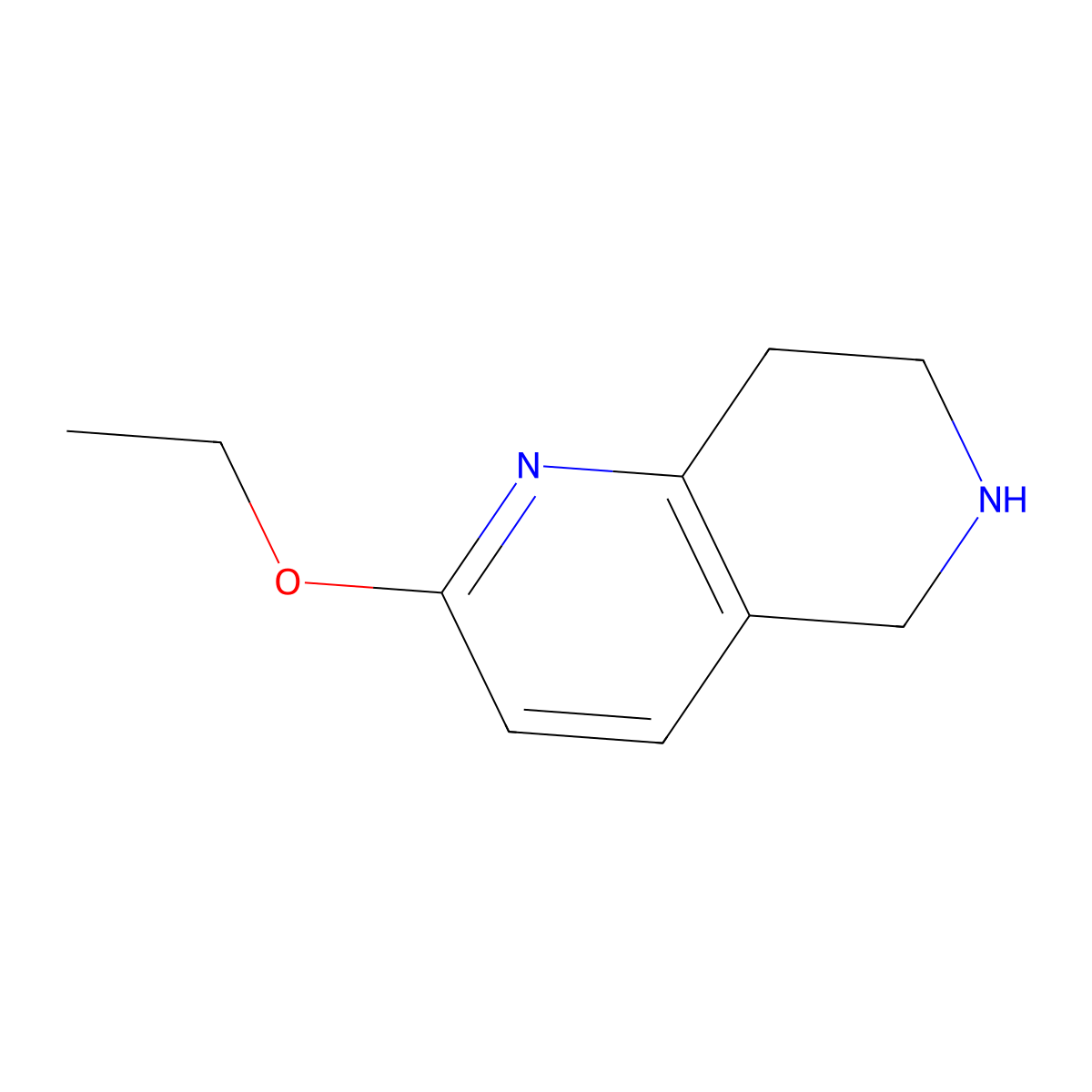 2-Ethoxy-5,6,7,8-tetrahydro-1,6-naphthyridine molecular structure, CAS 1623078-78-3