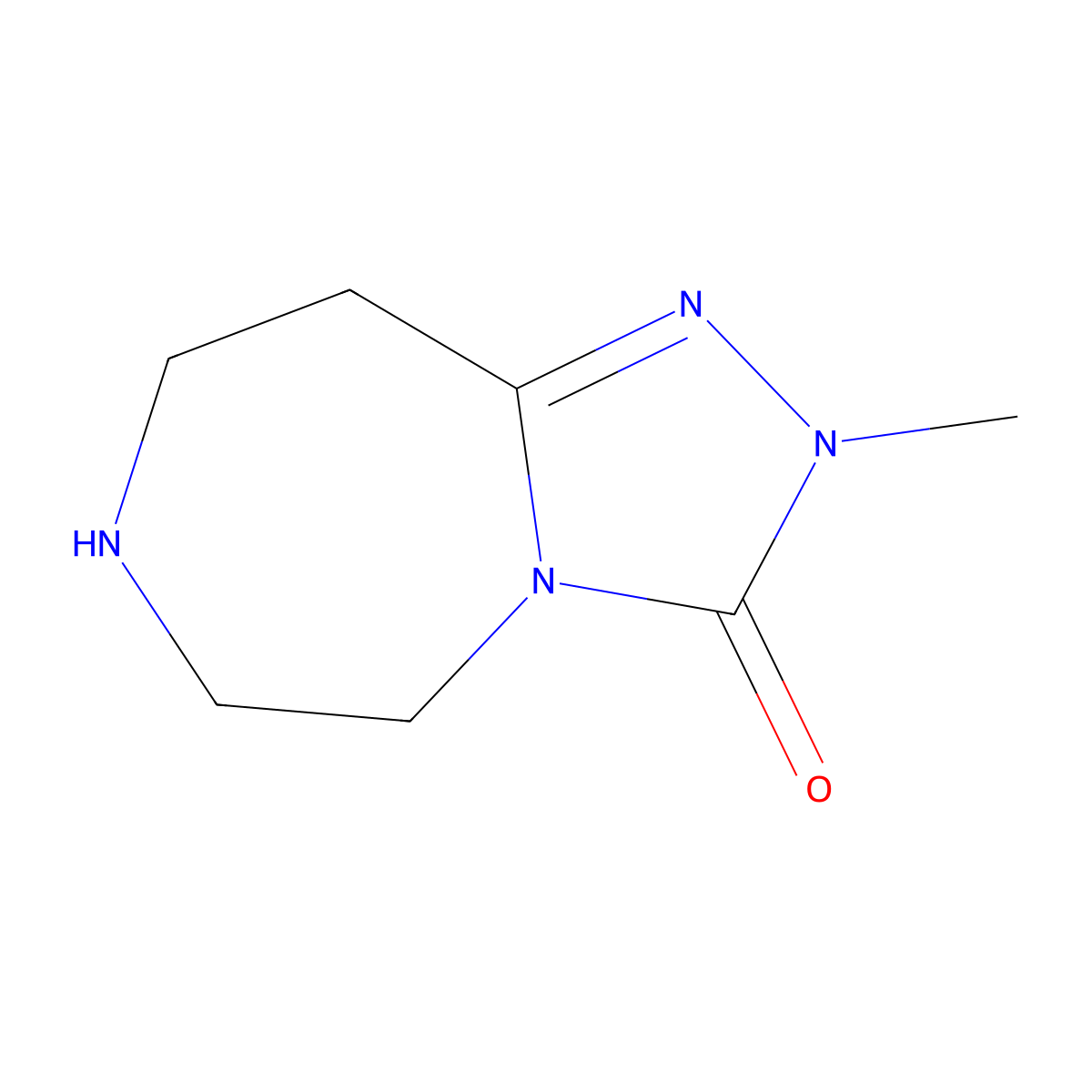2-methyl-2,5,6,7,8,9-hexahydro-3H-[1,2,4]triazolo[4,3-d][1,4]diazepin-3-one molecular structure, CAS 1623078-88-5