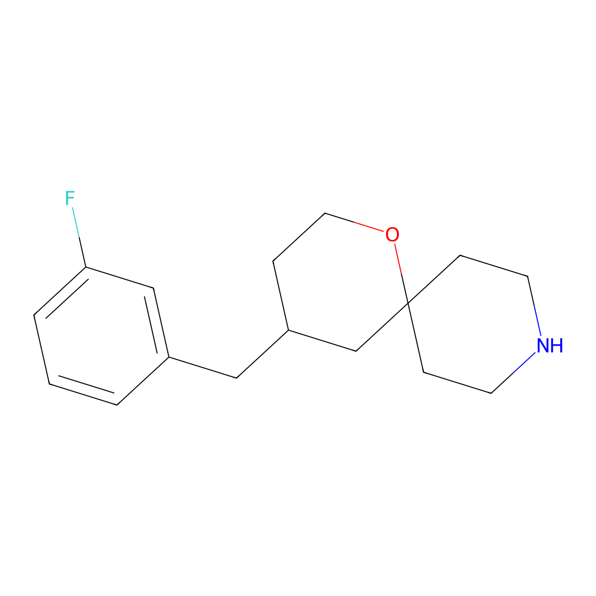 4-(3-Fluorobenzyl)-1-oxa-9-azaspiro[5.5]undecane molecular structure, CAS 1623080-70-5