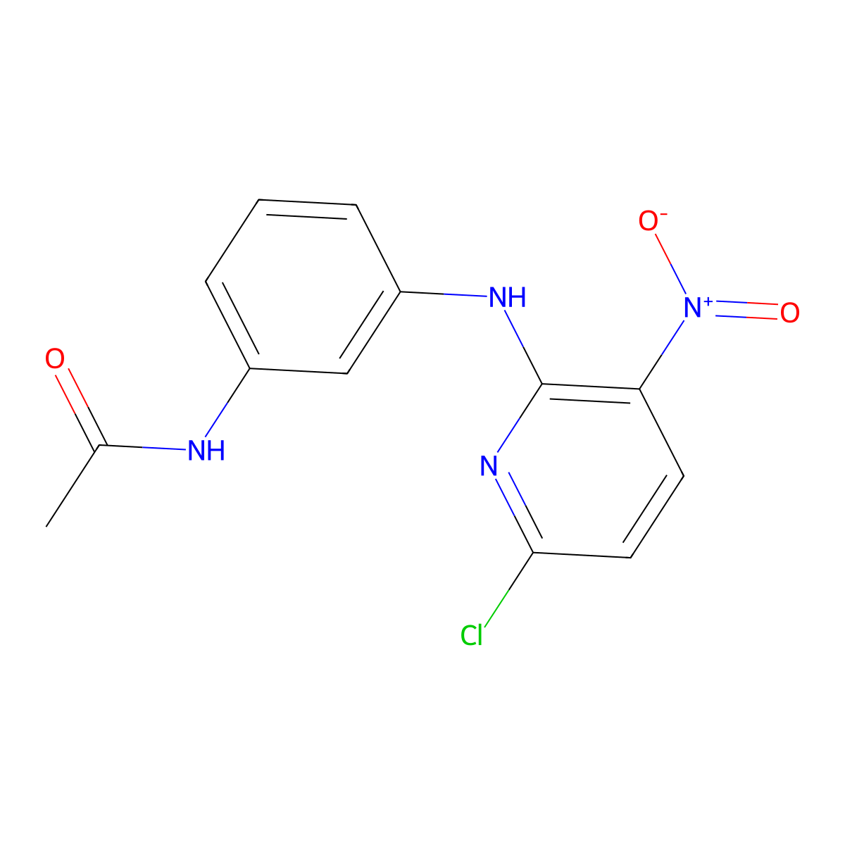 N-{3-[(6-chloro-3-nitropyridin-2-yl)amino]phenyl}acetamide molecular structure, CAS 1623080-77-2