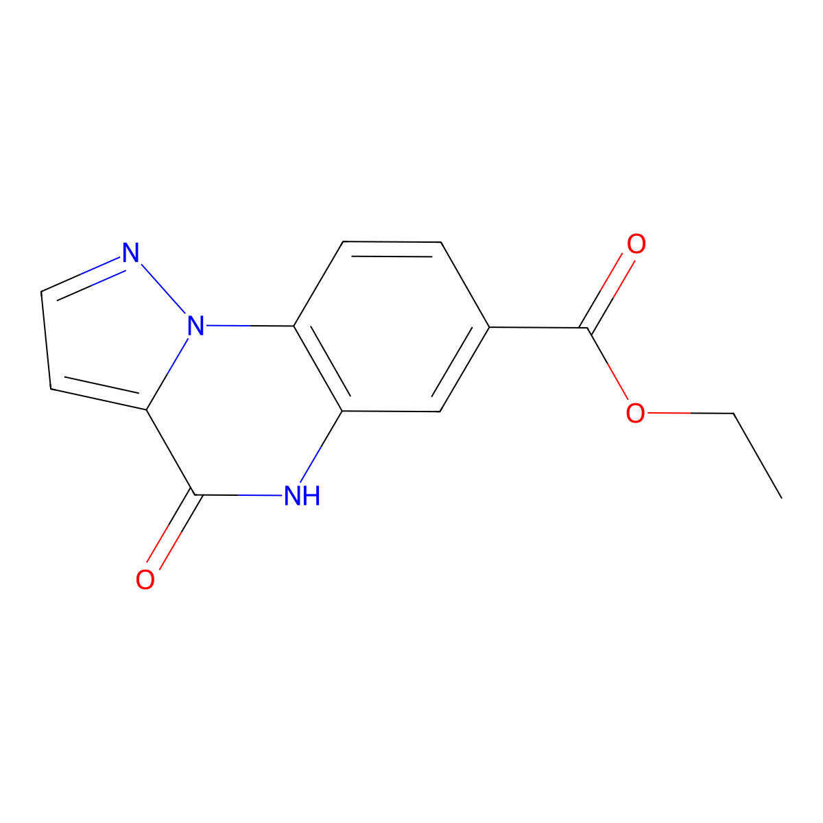 Ethyl 4-oxo-4,5-dihydropyrazolo[1,5-a]quinoxaline-7-carboxylate molecular structure, CAS 1623083-52-2