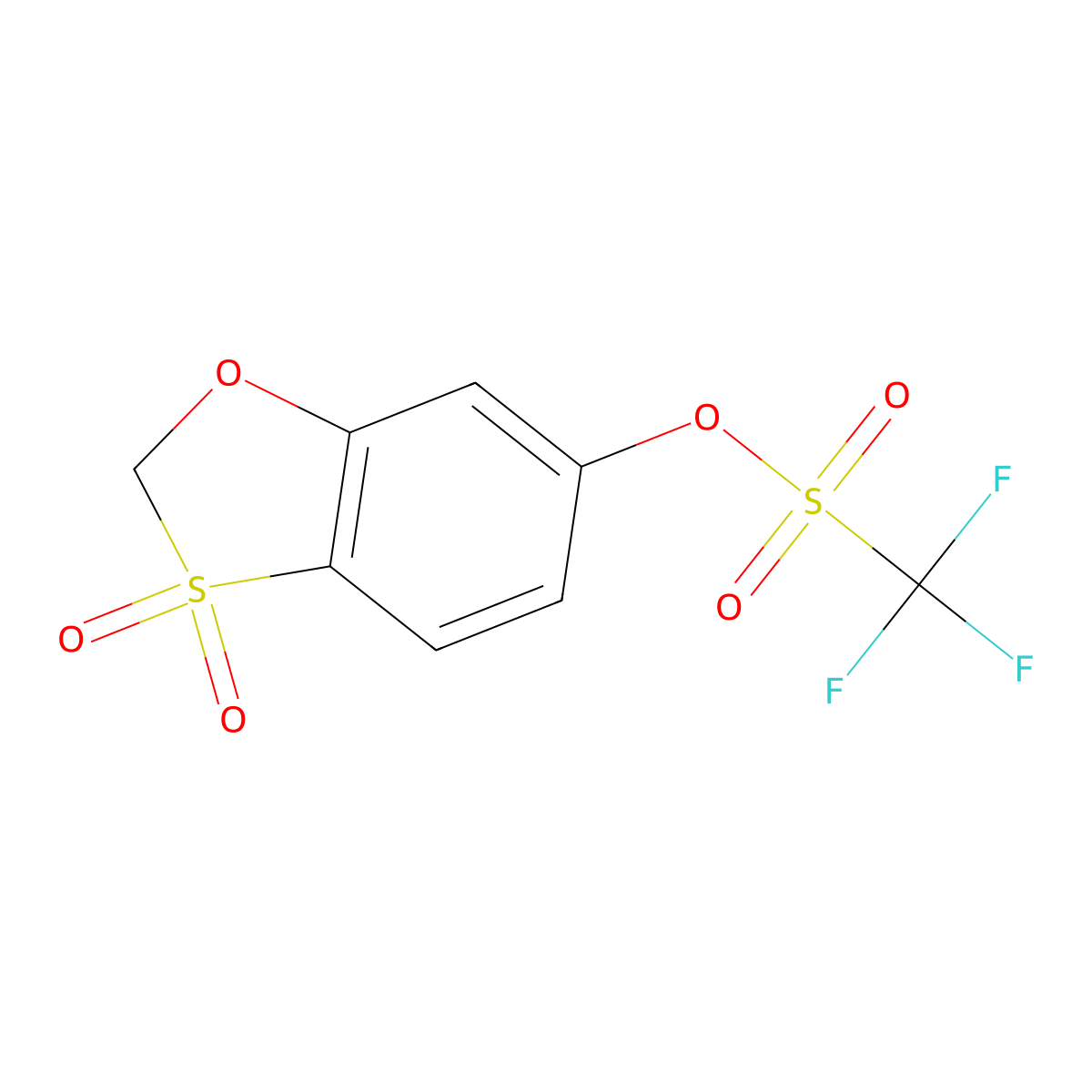 3,3-Dioxido-1,3-benzoxathiol-6-yl trifluoromethanesulfonate molecular structure, CAS 1623083-89-5