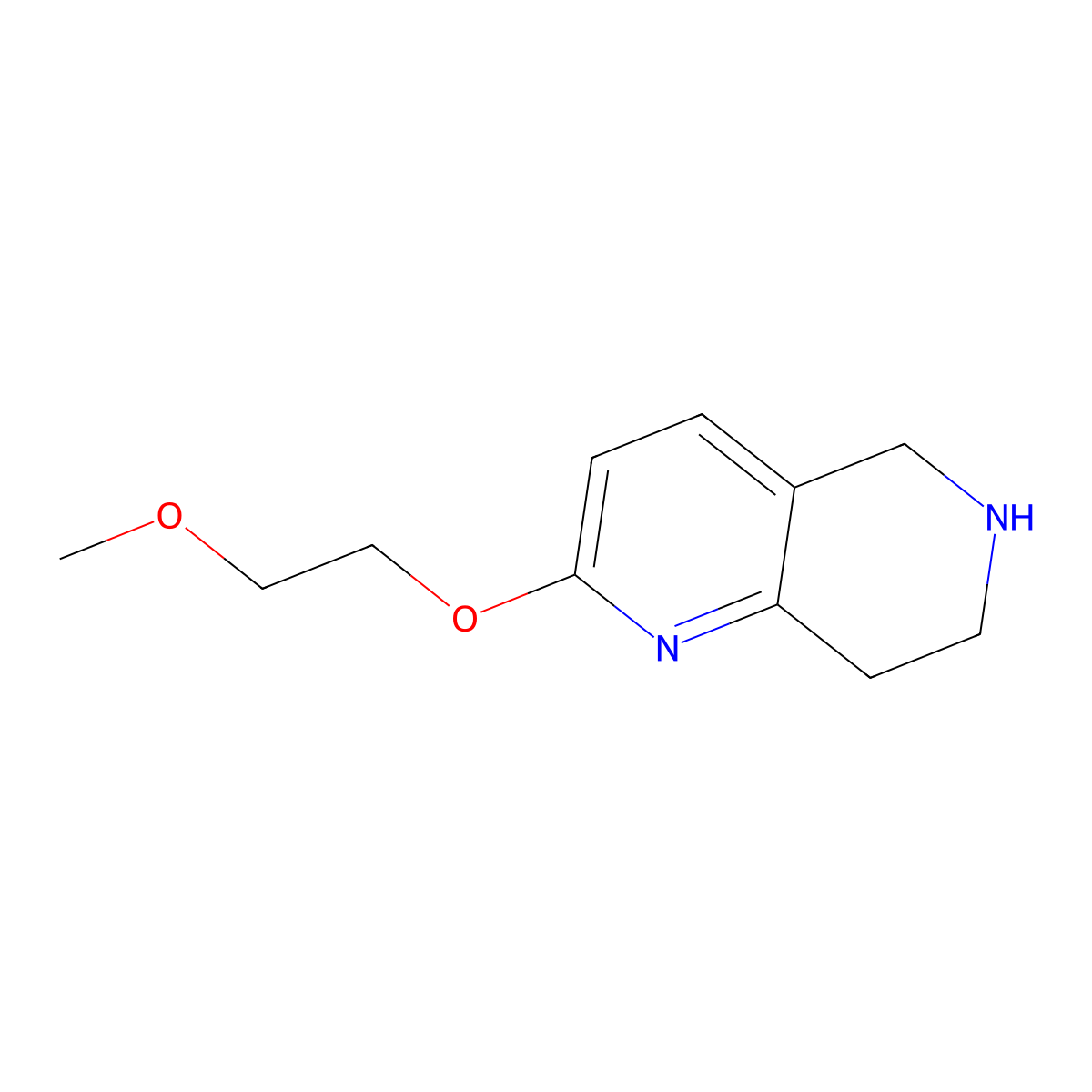 2-(2-Methoxyethoxy)-5,6,7,8-tetrahydro-1,6-naphthyridine molecular structure, CAS 1623084-12-7