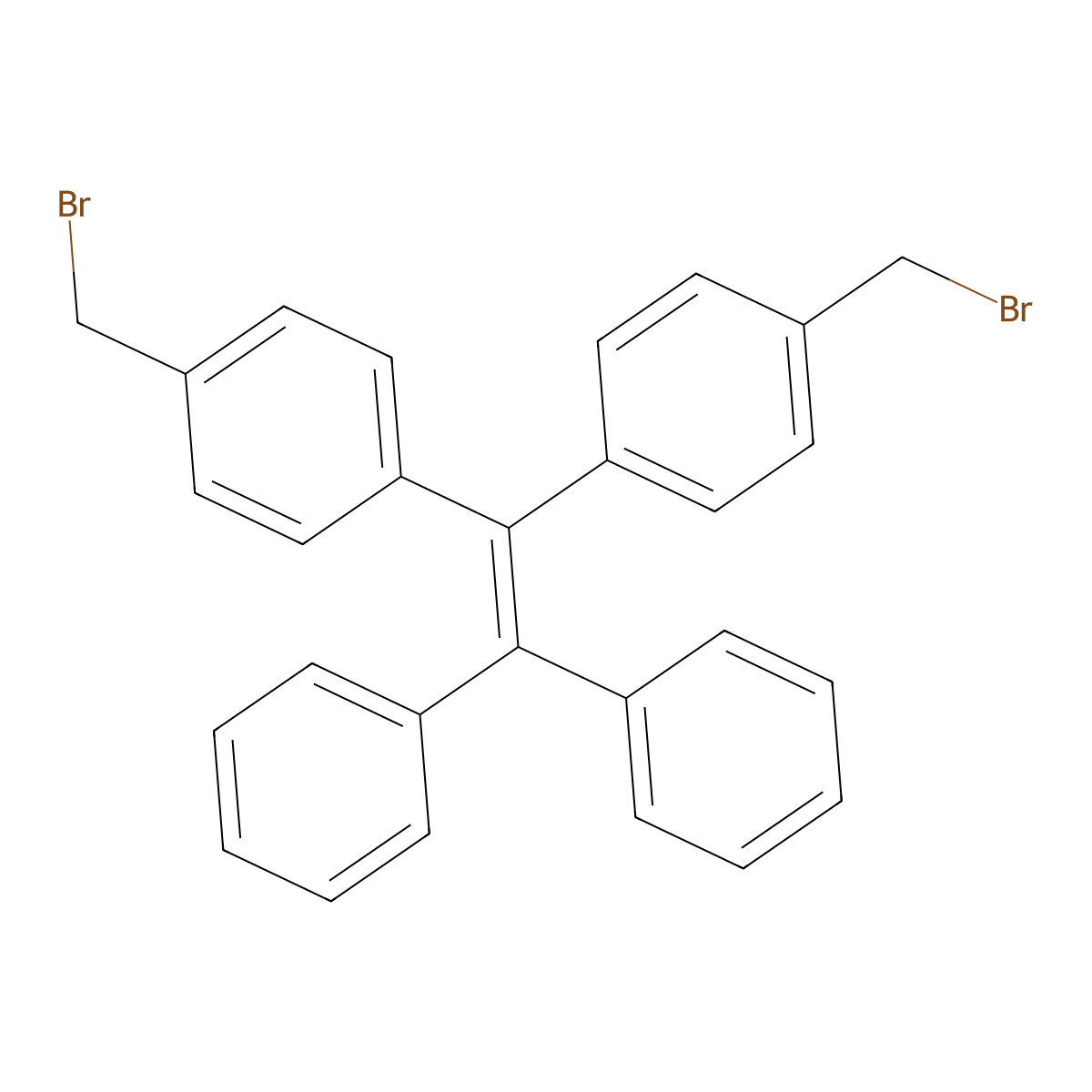 4,4'-(2,2-Diphenylethene-1,1-diyl)bis((bromomethyl)benzene) molecular structure, CAS 1623085-88-0