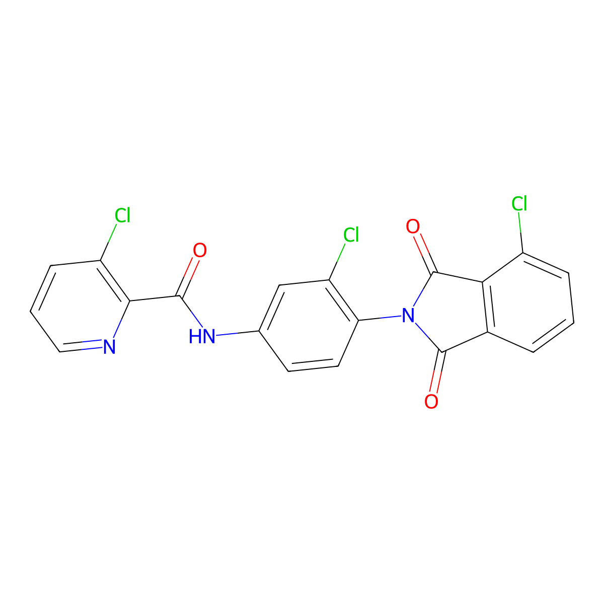 3-Chloro-N-(3-chloro-4-(4-chloro-1,3-dioxoisoindolin-2-yl)phenyl)picolinamide molecular structure, CAS 1623101-11-0