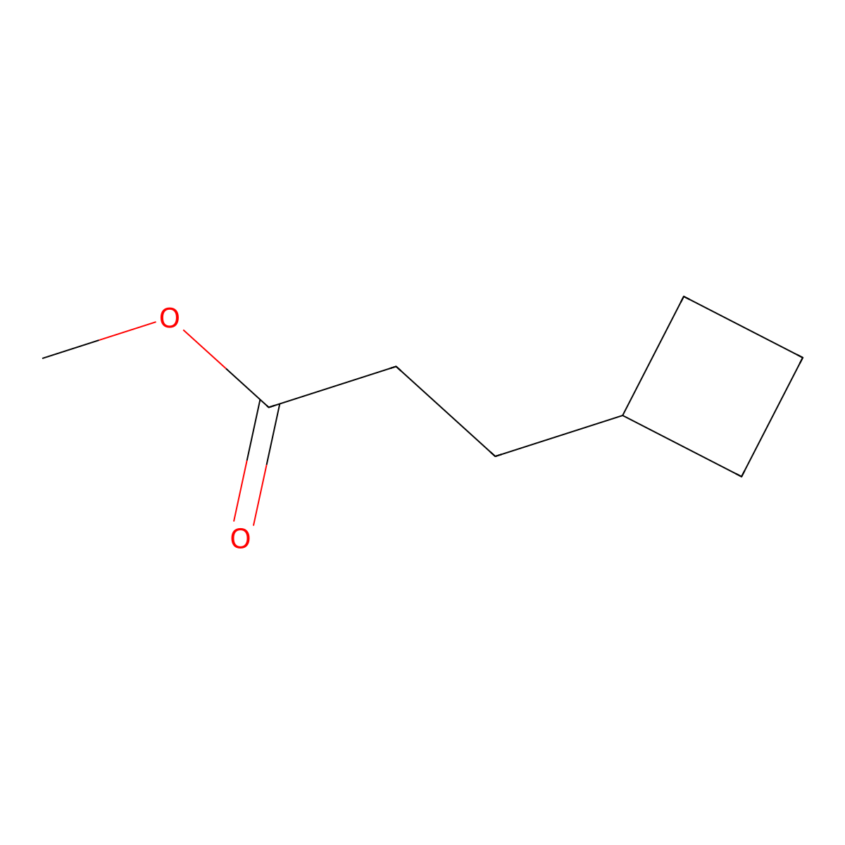 Methyl 3-cyclobutylpropanoate molecular structure, CAS 1623144-93-3