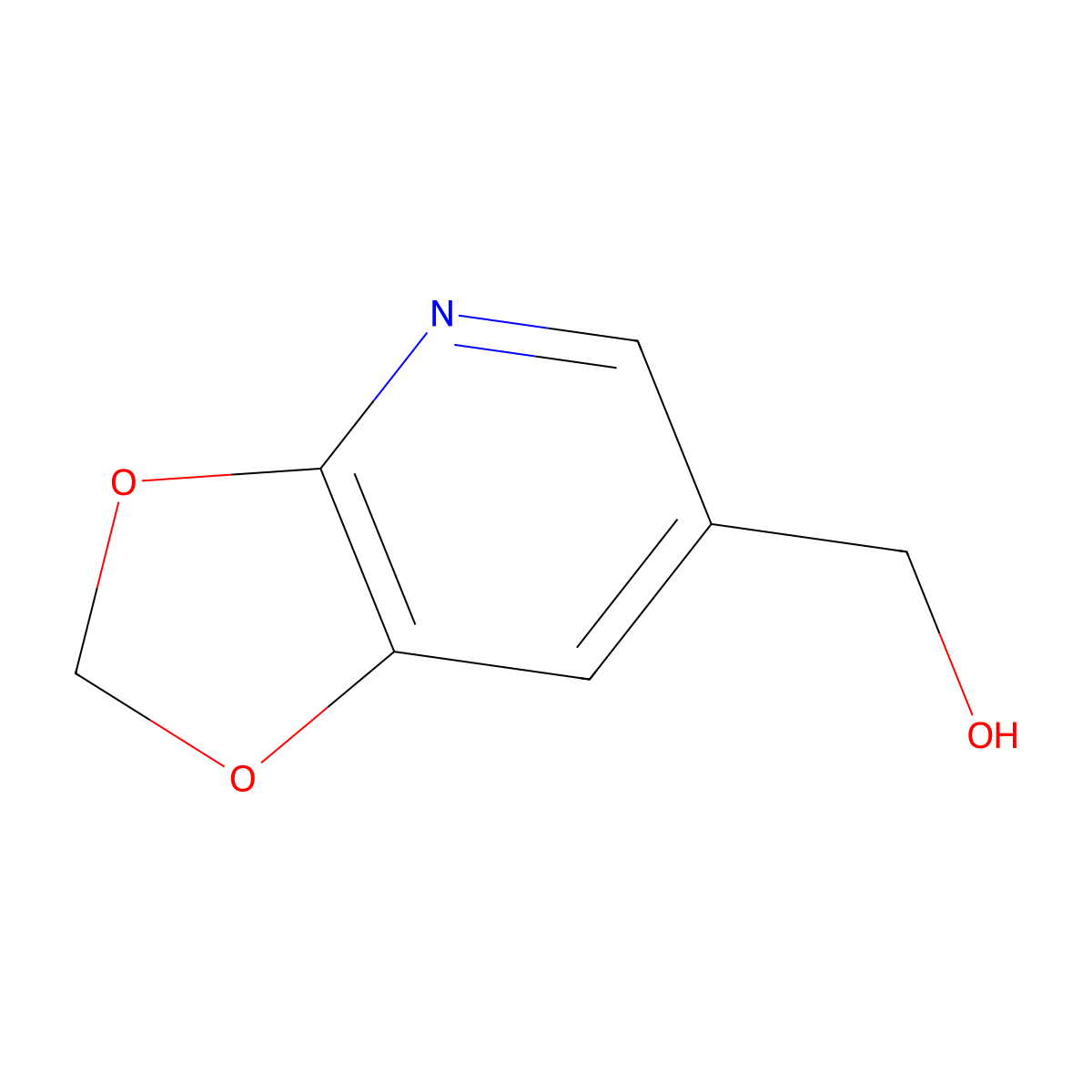 1,3-Dioxolo[4,5-B]pyridine-6-methanol molecular structure, CAS 162320-63-0