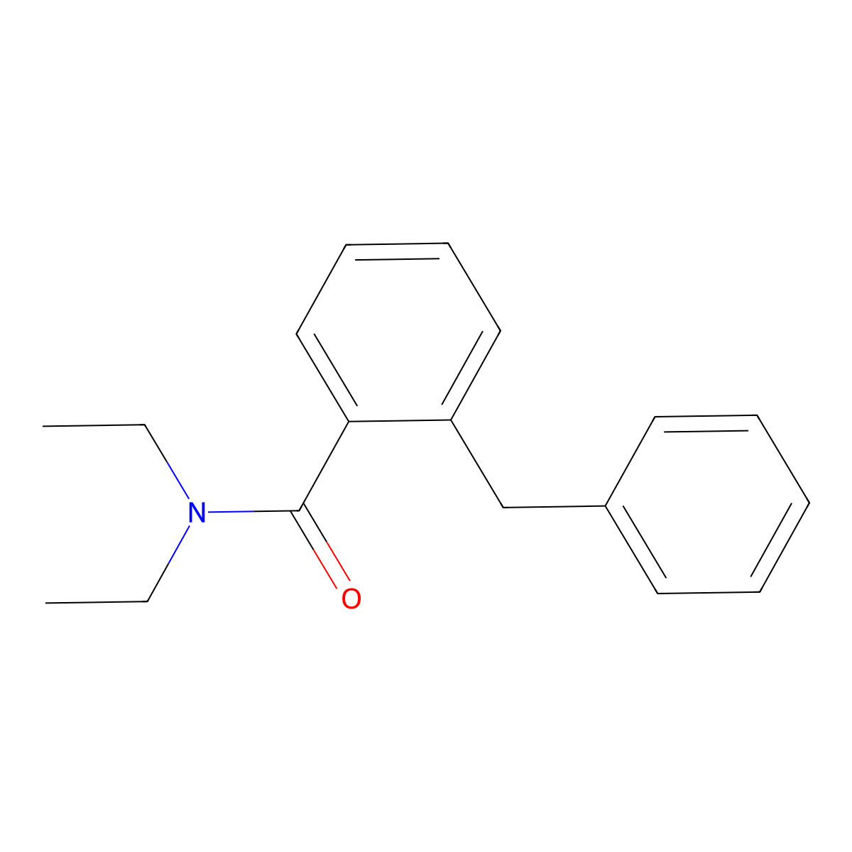 2-Benzyl-N,N-diethylbenzamide molecular structure, CAS 162334-26-1