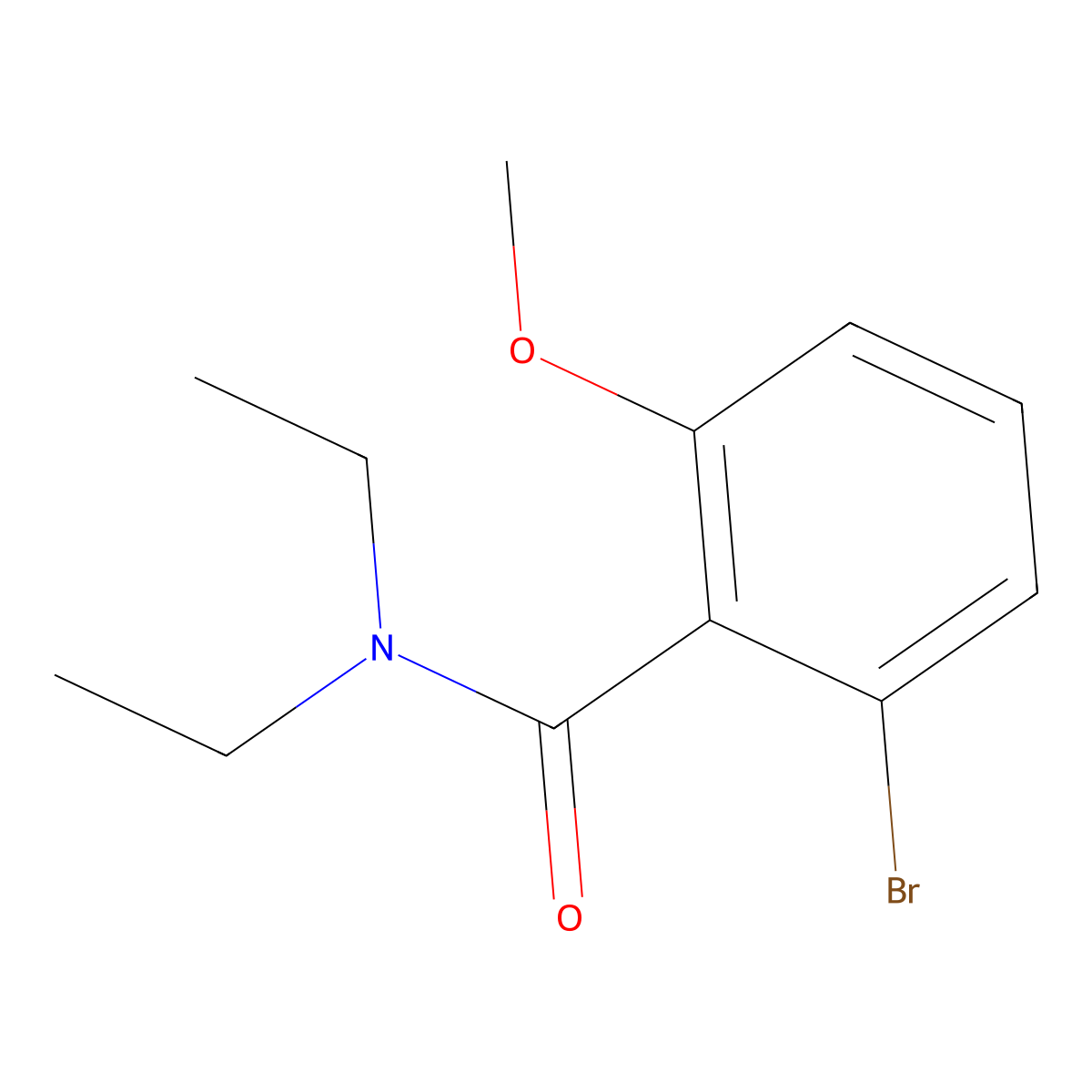 2-Bromo-N,N-diethyl-6-methoxybenzamide molecular structure, CAS 162334-31-8