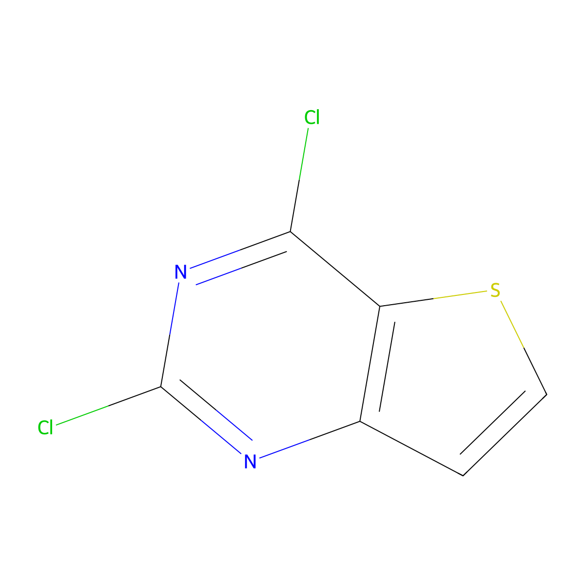 2,4-Dichlorothieno[3,2-d]pyrimidine molecular structure, CAS 16234-14-3