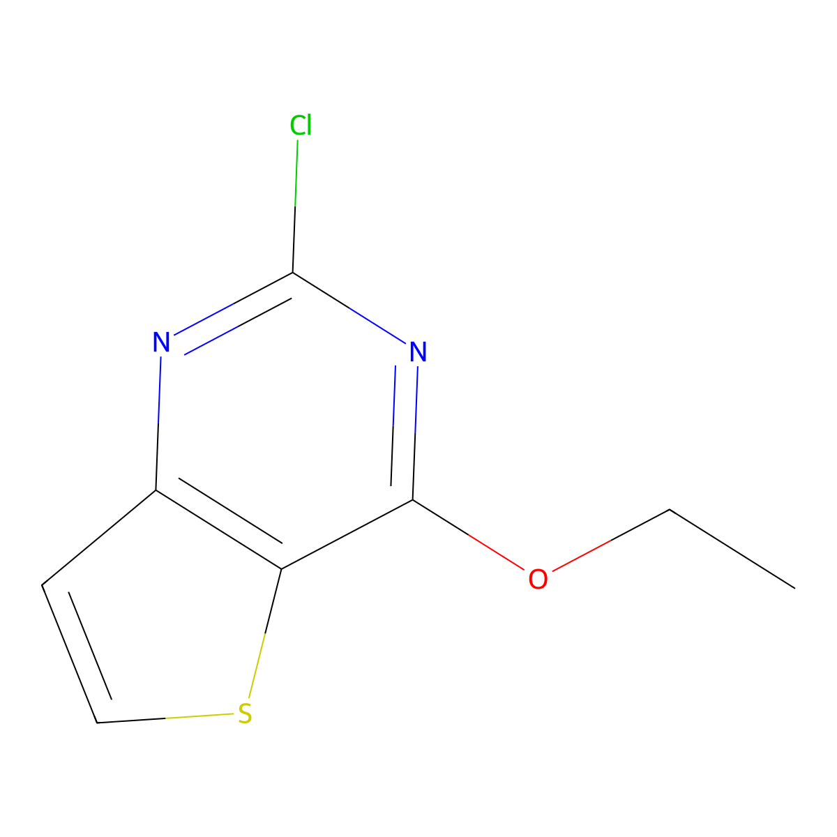 2-Chloro-4-ethoxythieno[3,2-D]pyrimidine molecular structure, CAS 16234-43-8