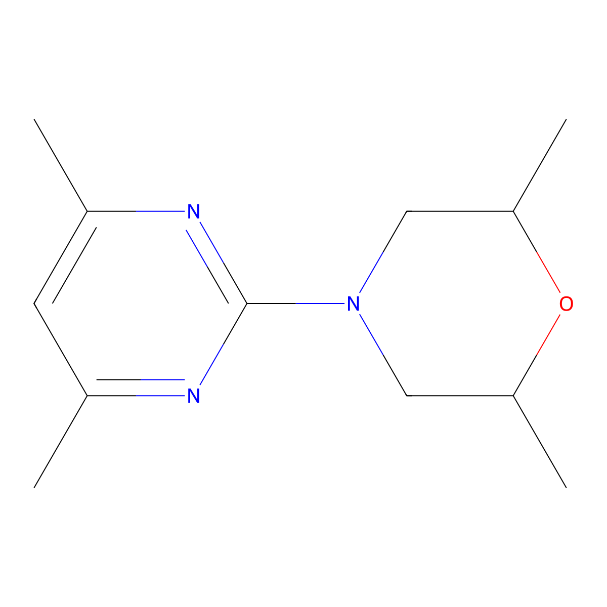 4-(4,6-Dimethylpyrimidin-2-yl)-2,6-dimethylmorpholine molecular structure, CAS 1623454-17-0