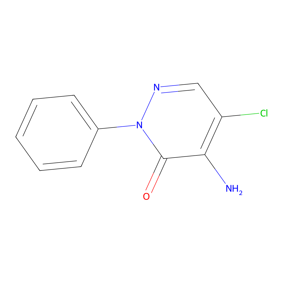4-amino-5-chloro-2-phenylpyridazin-3(2H)-one molecular structure, CAS 162354-96-3
