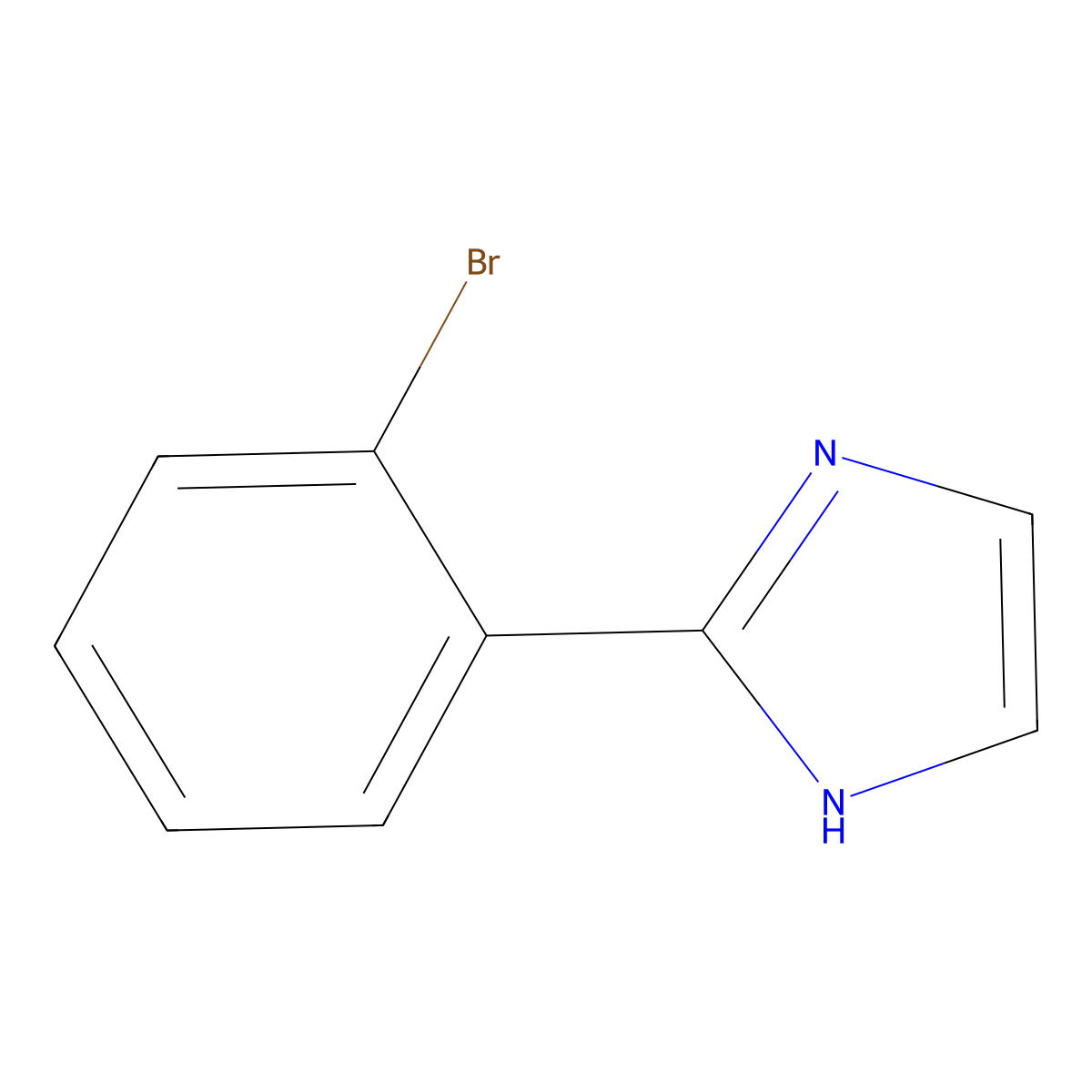 2-(2-bromophenyl)-1H-imidazole molecular structure, CAS 162356-38-9
