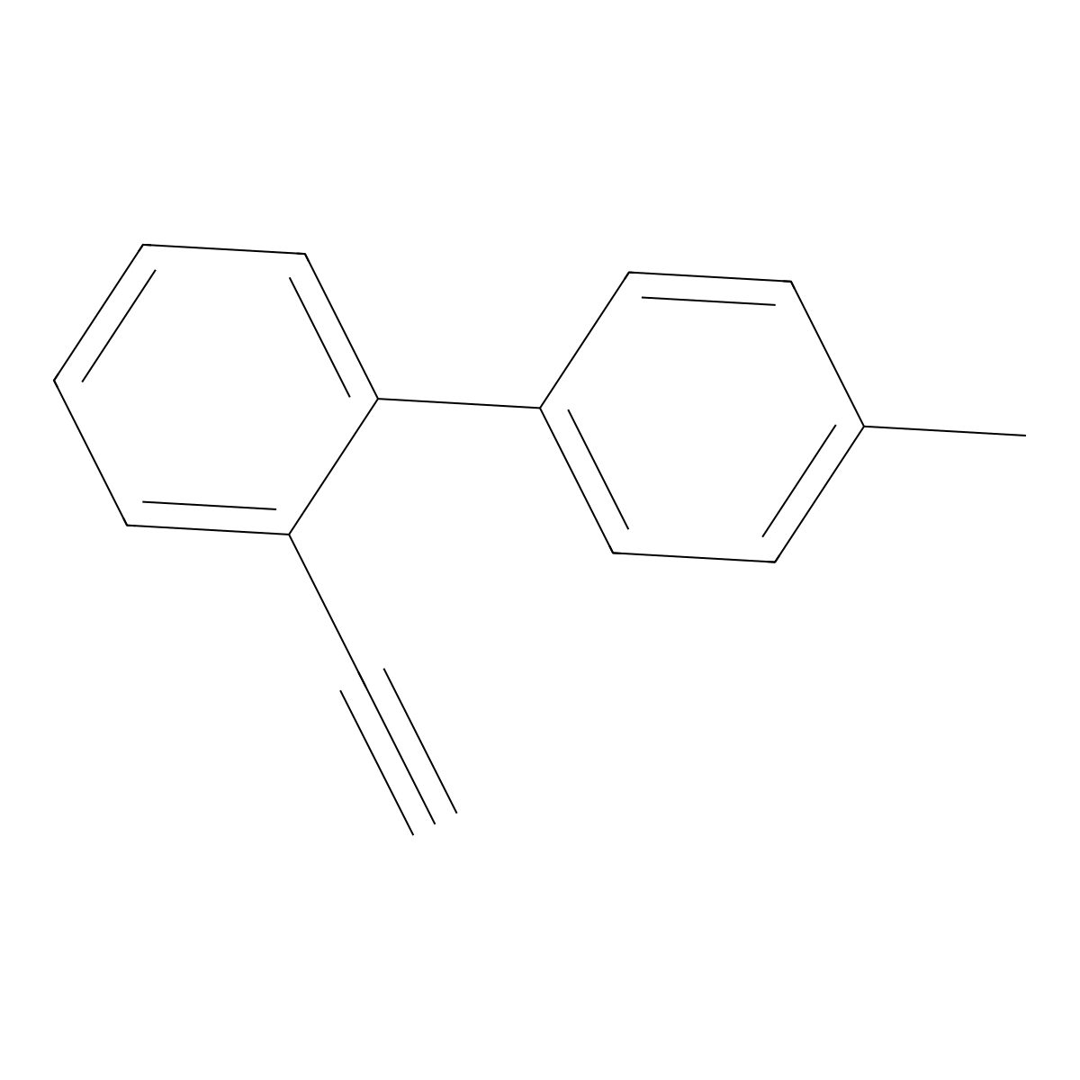2-Ethynyl-4'-methyl-1,1'-biphenyl molecular structure, CAS 162356-69-6