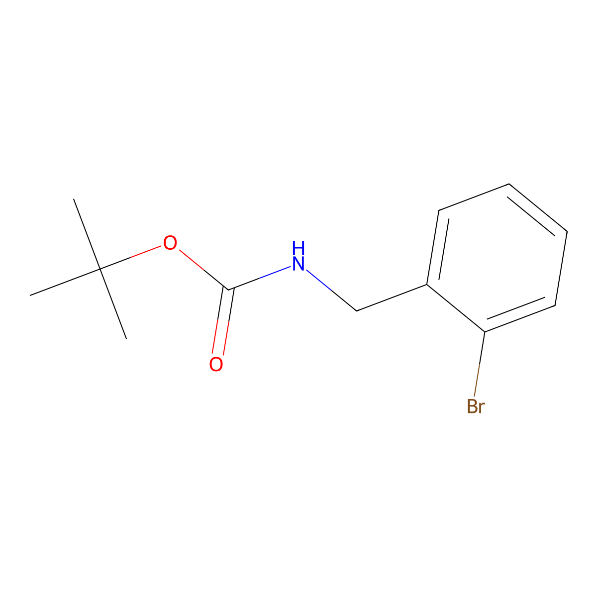 2-Bromo-N-(tert-butoxycarbonyl)benzylamine molecular structure, CAS 162356-90-3