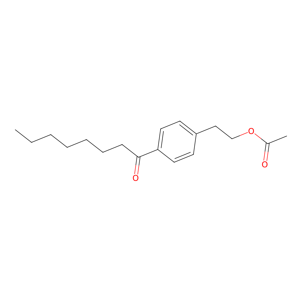 4-Octanoylphenethyl acetate molecular structure, CAS 162358-03-4