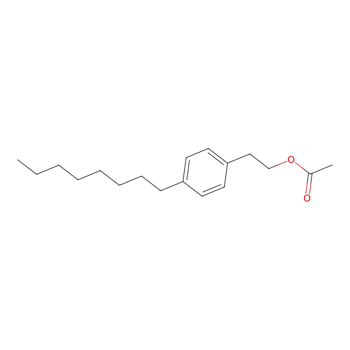 2-(4-octylphenyl)ethyl Acetate molecular structure, CAS 162358-04-5